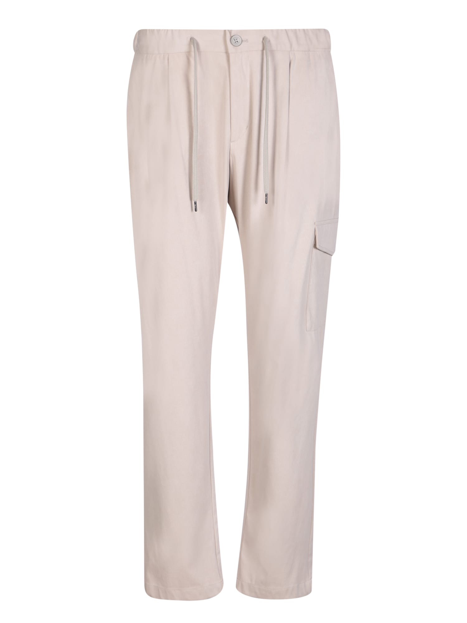 HERNO DRAWSTRING GREY TROUSERS