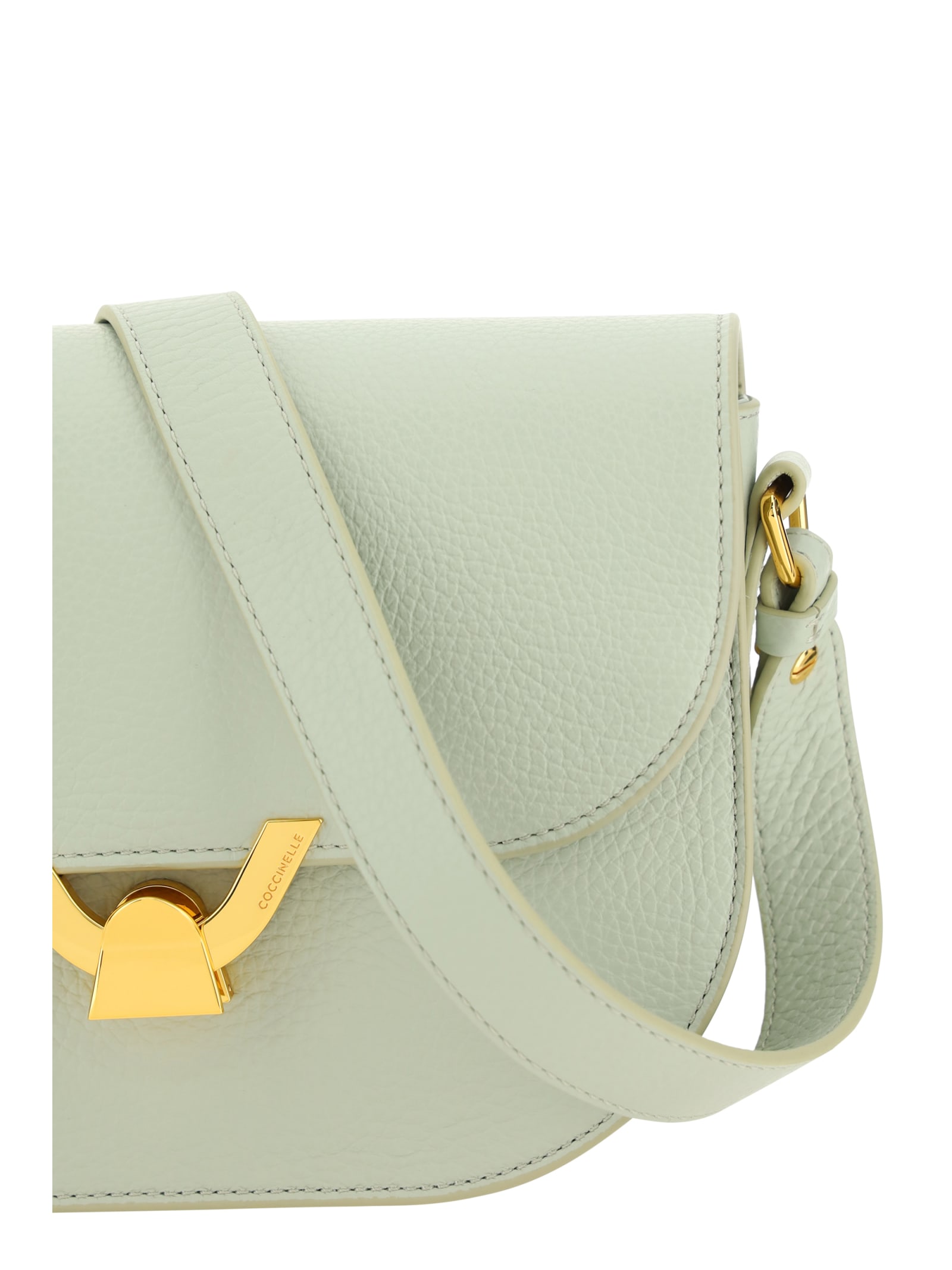 Shop Coccinelle Dew Shoulder Bag In Celadon Green