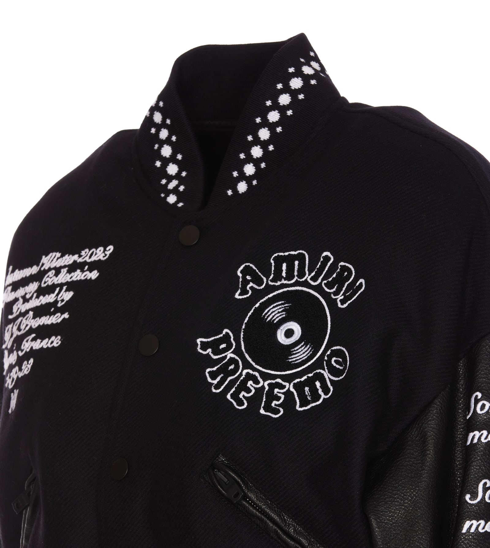 Shop Amiri Varsity Jacket In Black
