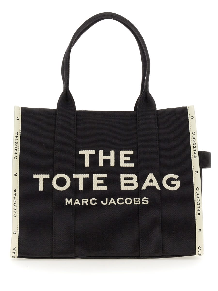 Marc Jacobs The Tote Jacquard Large Bag In Black