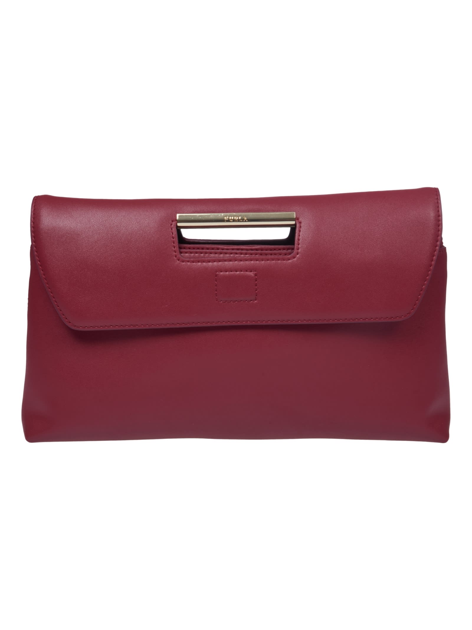 Furla ' Giada' Clutch In Burgundy