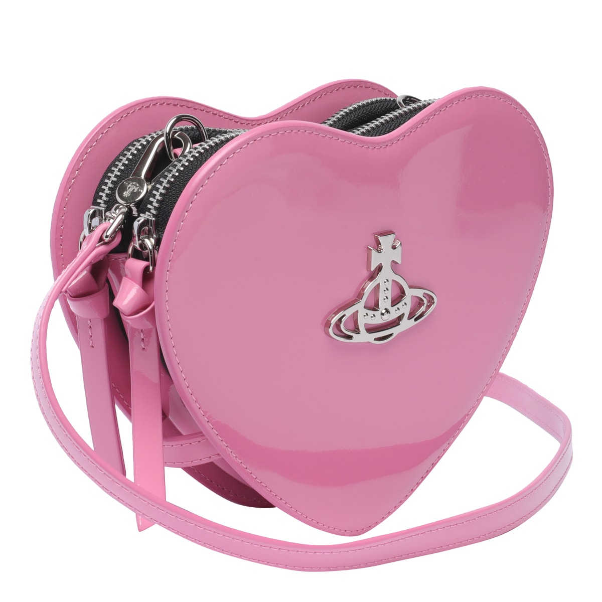Shop Vivienne Westwood Louise Heart Crossbody Bag In Pink