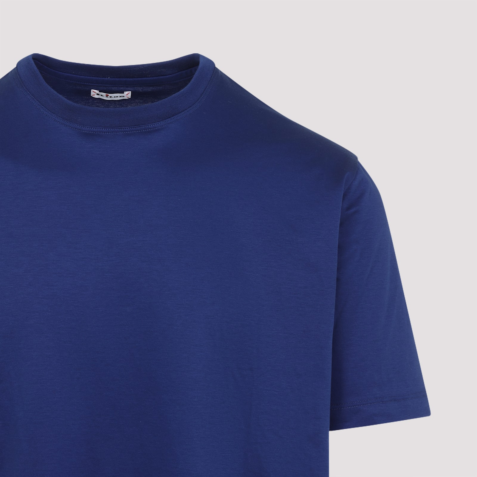 Shop Kiton Milano T-shirt In Blu Notte