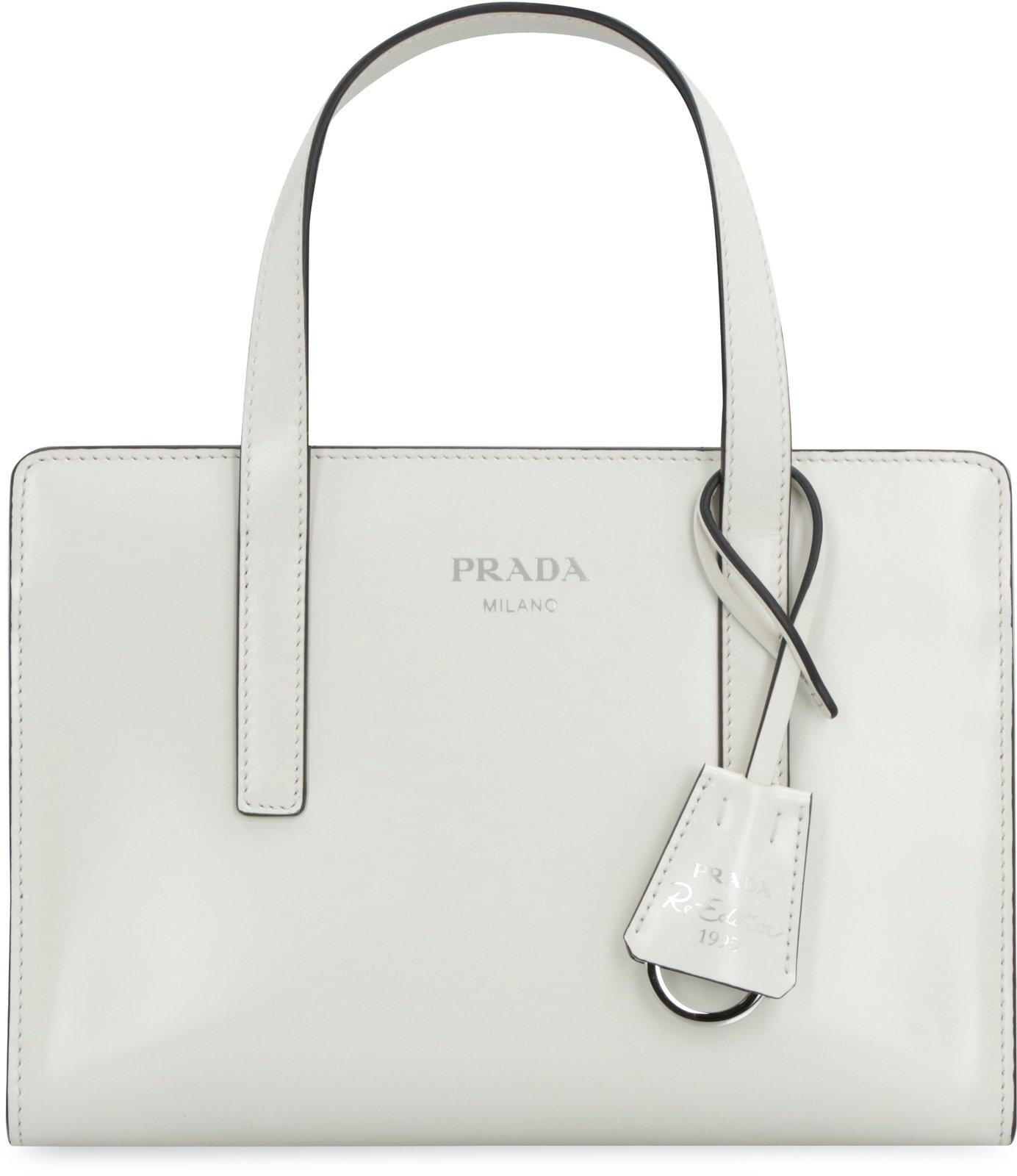 Prada Re-edition 1995 Top Handle Bag In Biancon