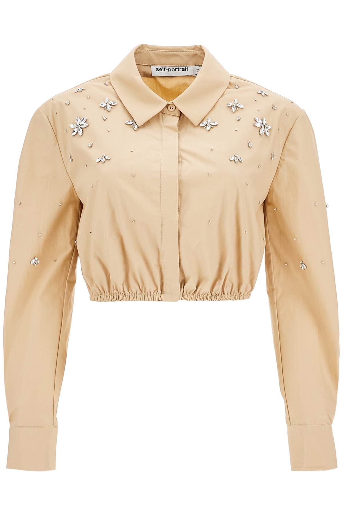 cropped Shirt With Crystals