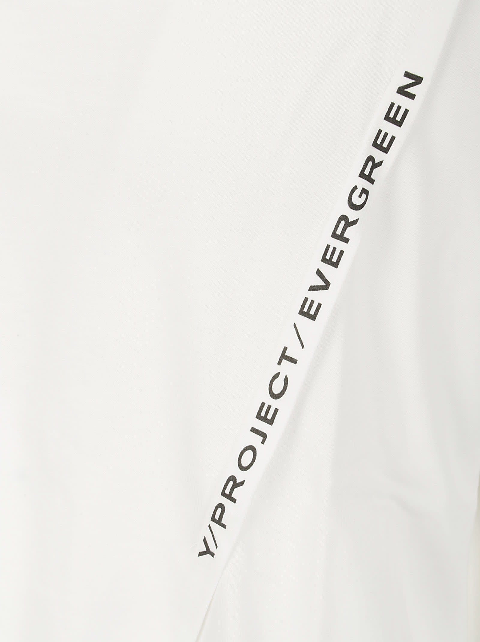 Shop Y/project Evergreen Pinched Logo T-shirt In Evergreen Optic White