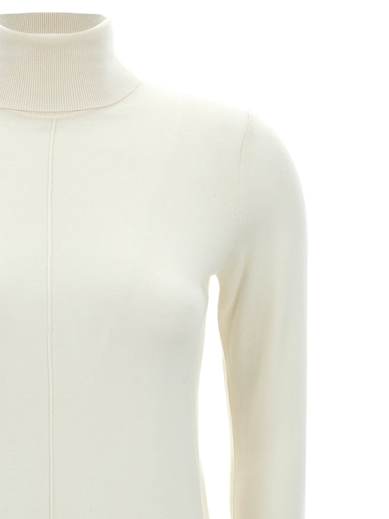 Chloé Chloe Iconic Milk Turtleneck Knitted Sweater In White