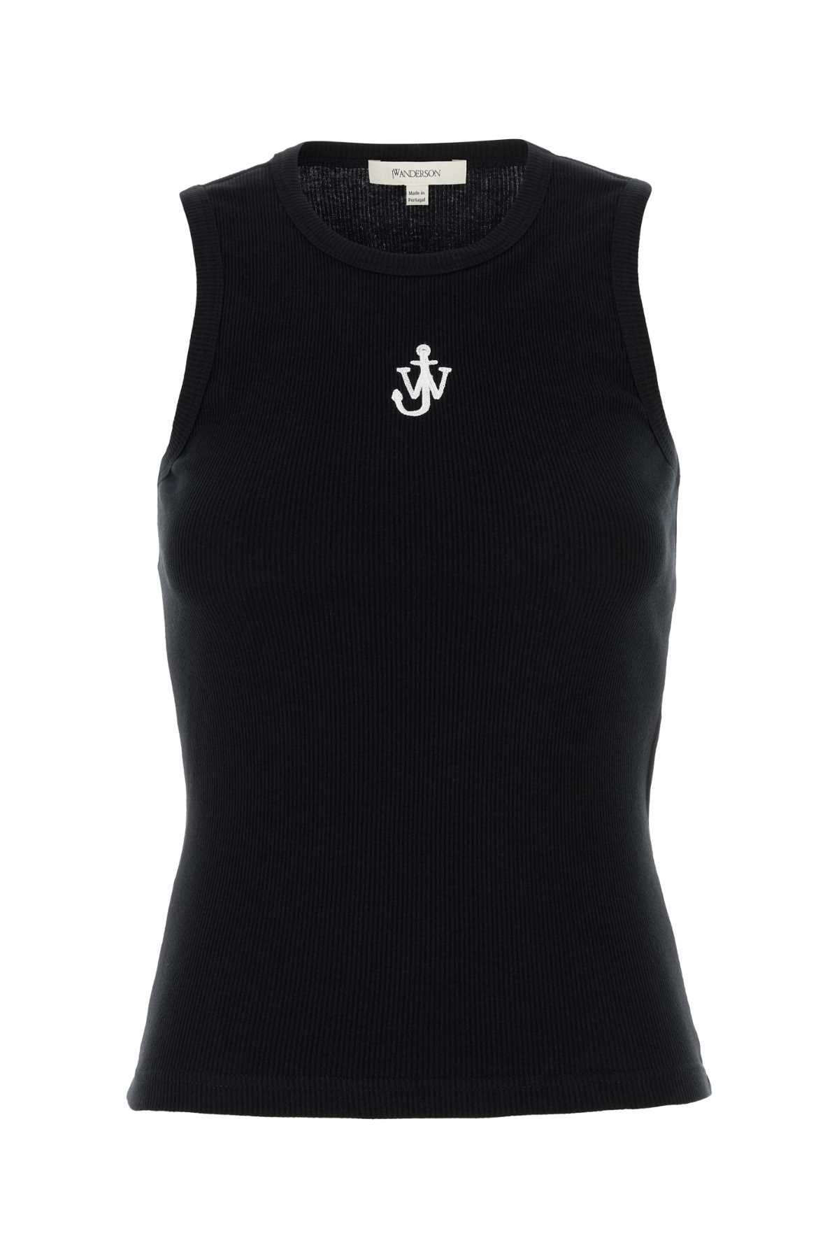 Jw Anderson Black Cotton Tank Top