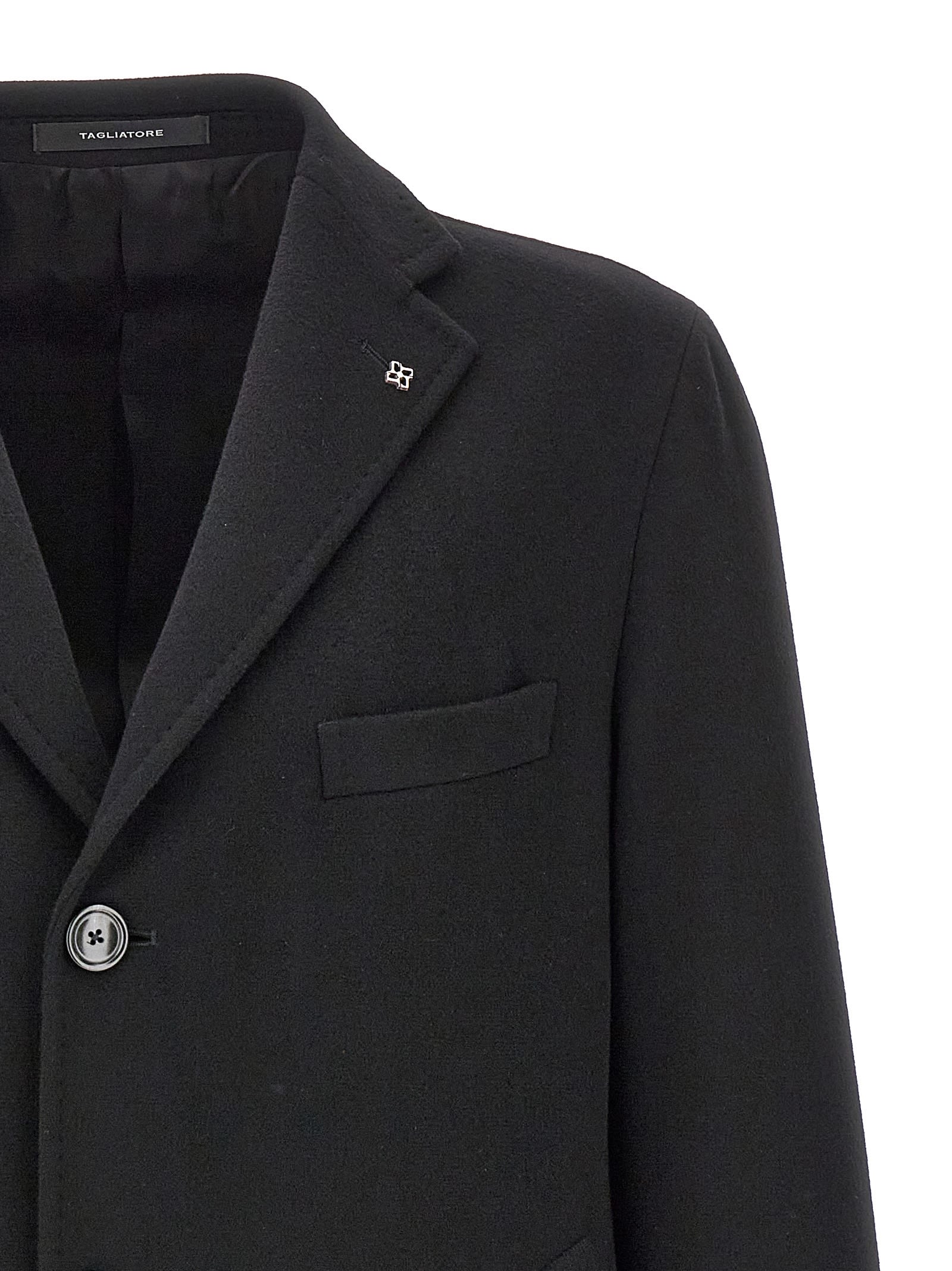 Shop Tagliatore Single-breasted Coat In Black