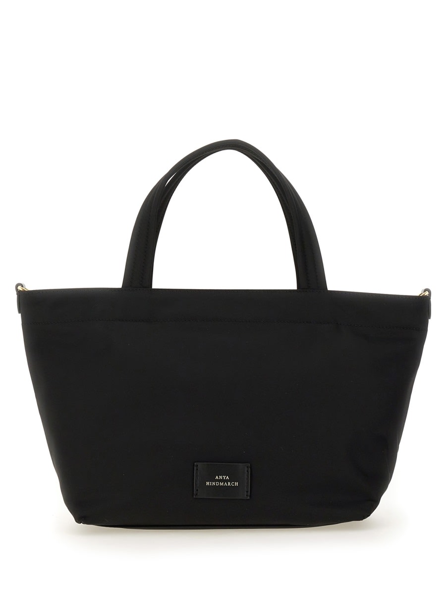 Shop Anya Hindmarch Mini Eyes Tote Bag In Black