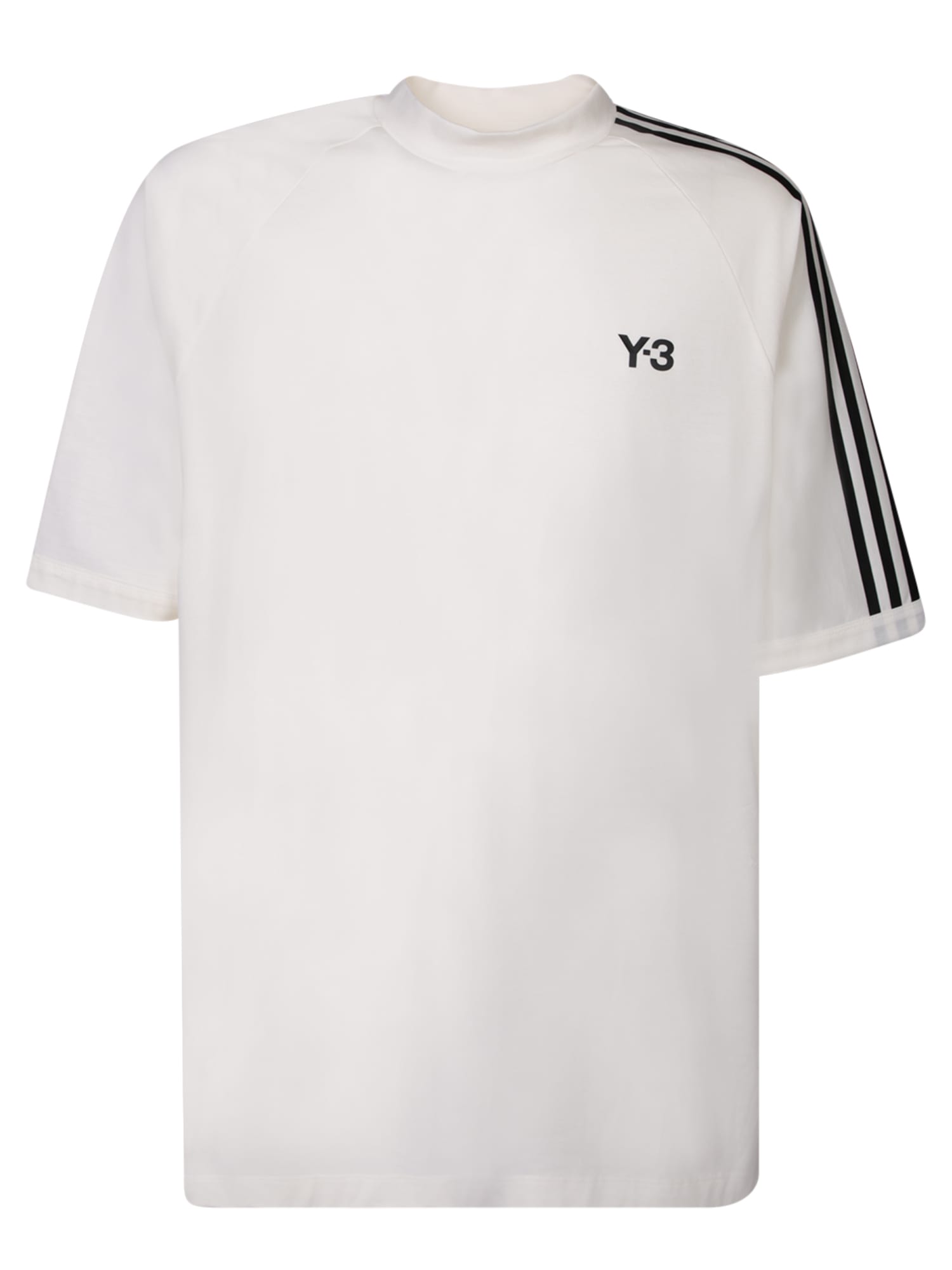 Shop Y-3 3stripes White T-shirt