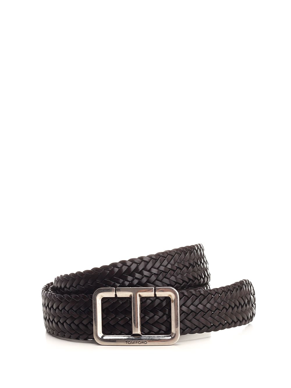 TOM FORD T BELT IN WOVEN LEATHER