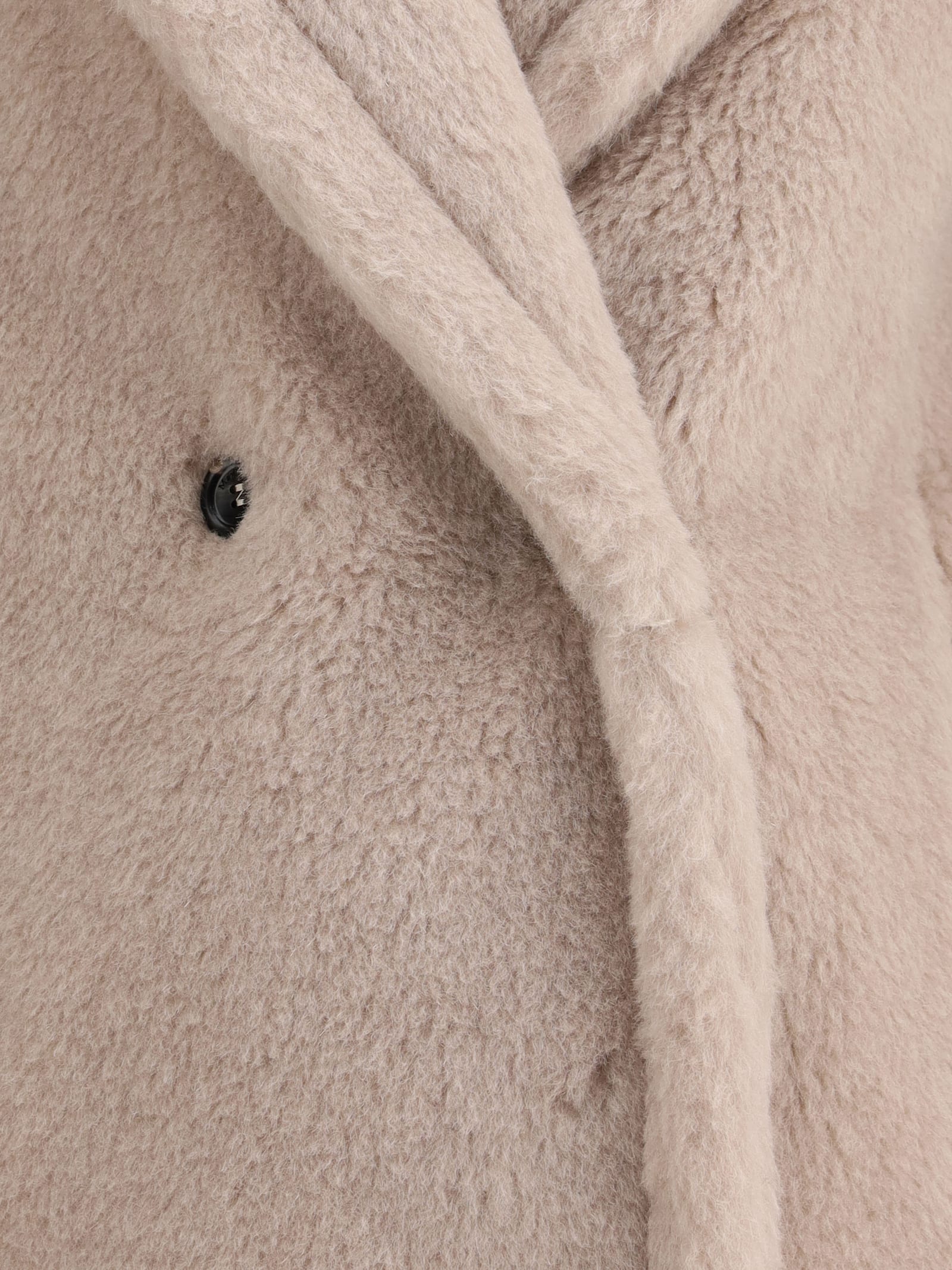 Max Mara Teddy Bear Icon Short Coat In Neutral