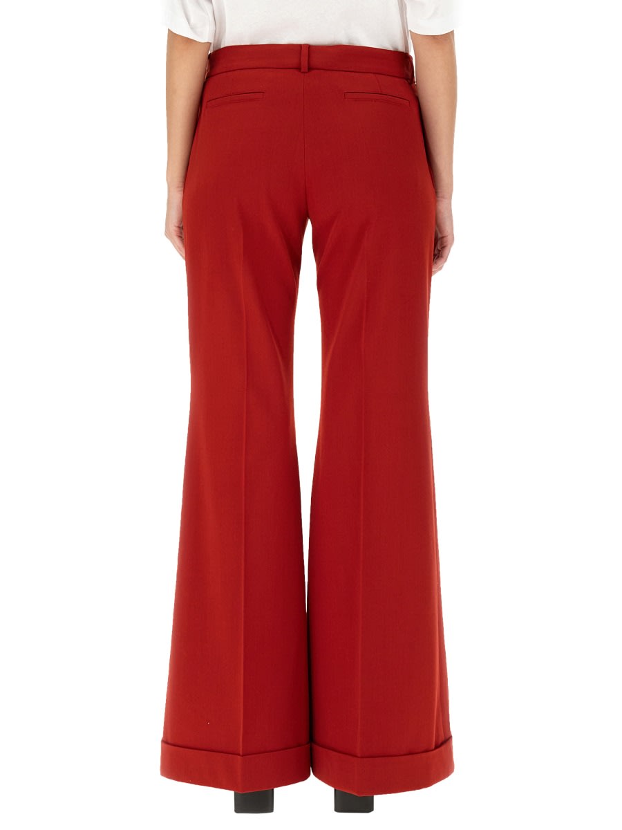 Acne Studios Wool Blend Pants With Button Closure And Belt Loops For Women In Multi