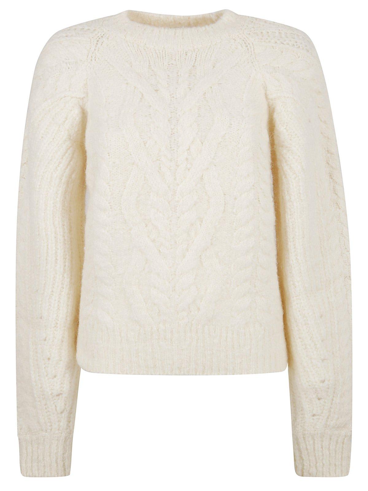 Shop Isabel Marant Crewneck Long-sleeved Jumper In Beige