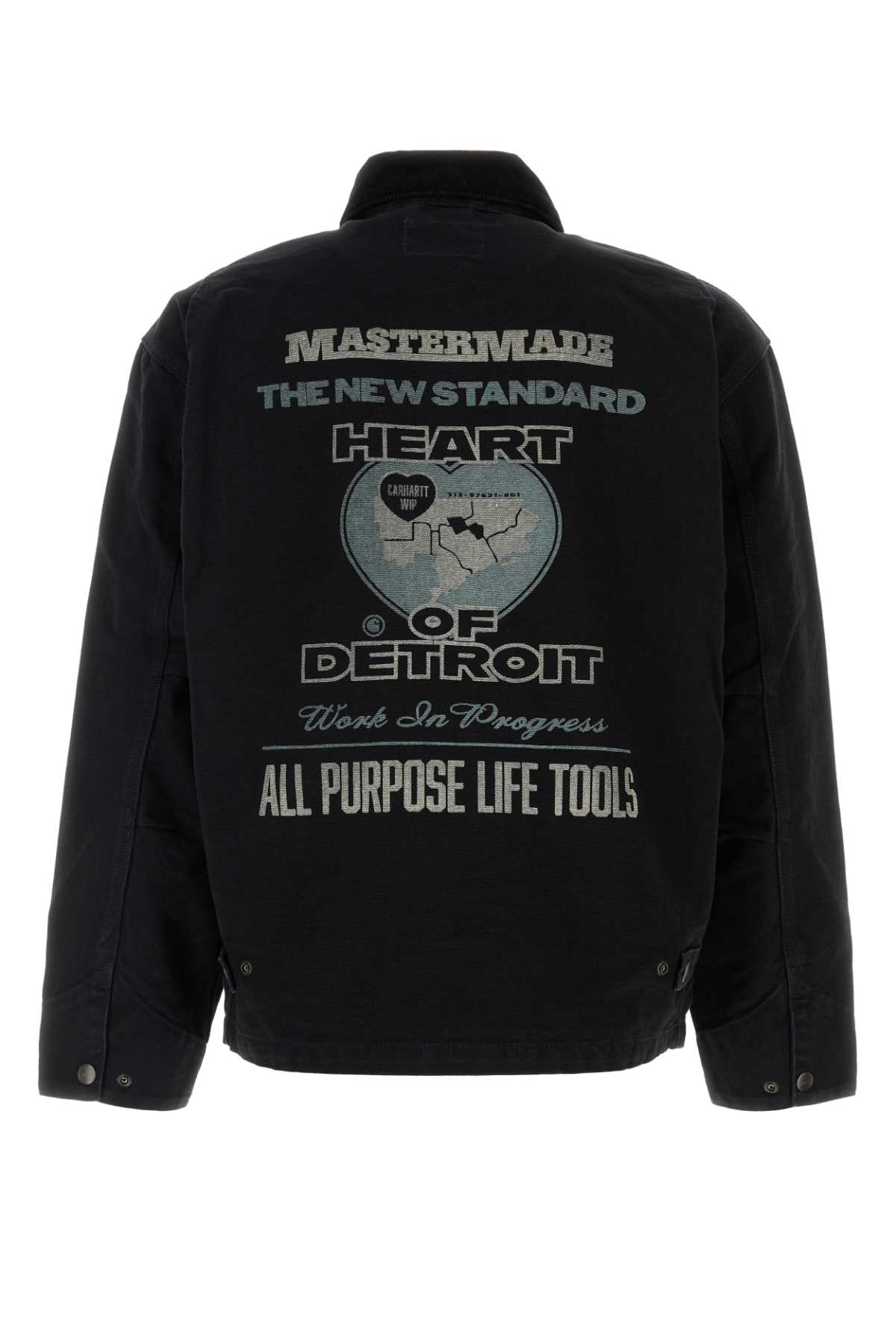 Carhartt Black Canvas Og Arcan Graphic Jacket In Black