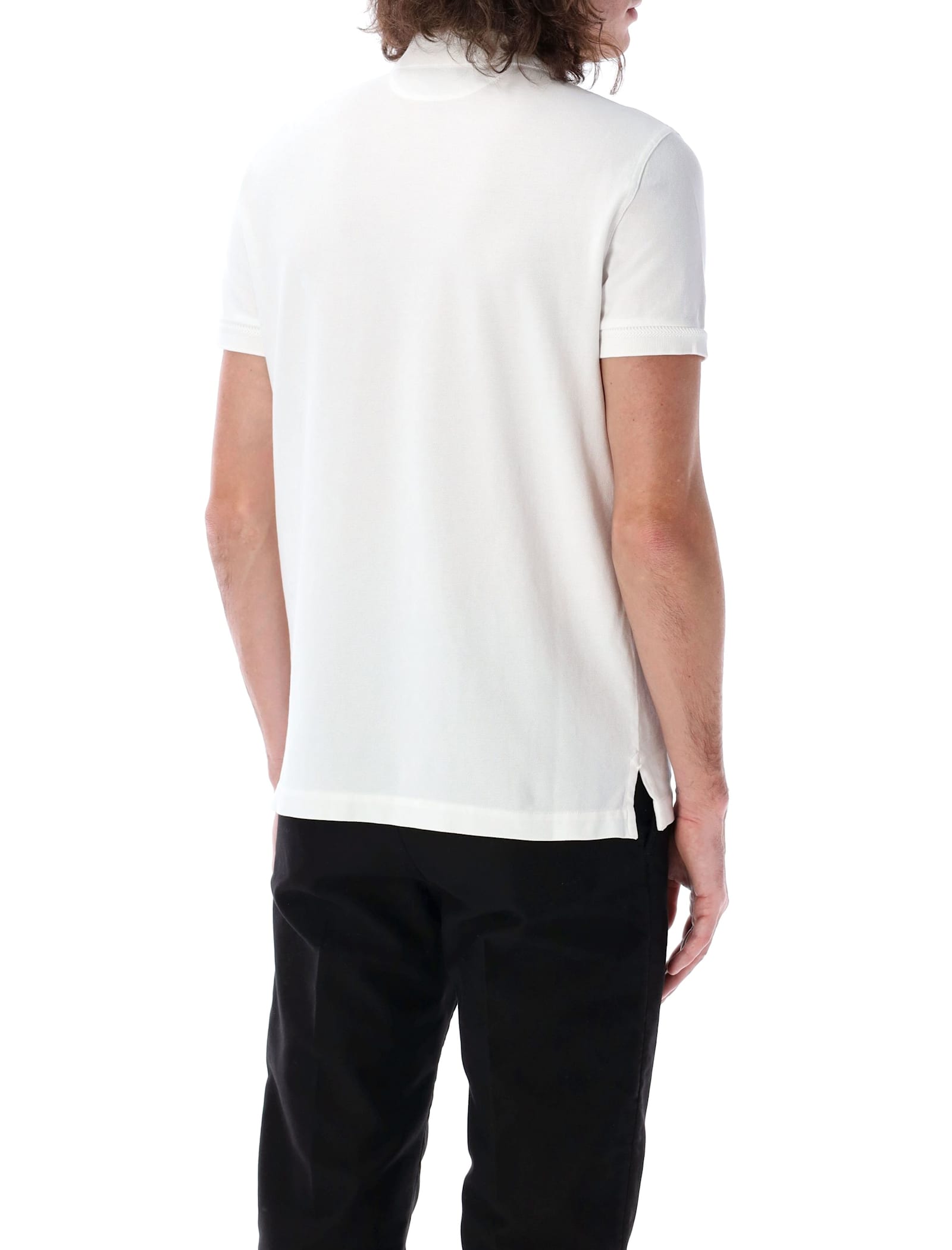 Shop Tom Ford Tennis Piquet Polo Shirt In White