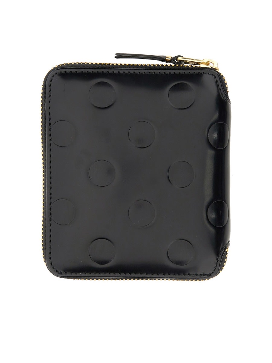 Shop Comme Des Garçons Zipped Wallet In Black