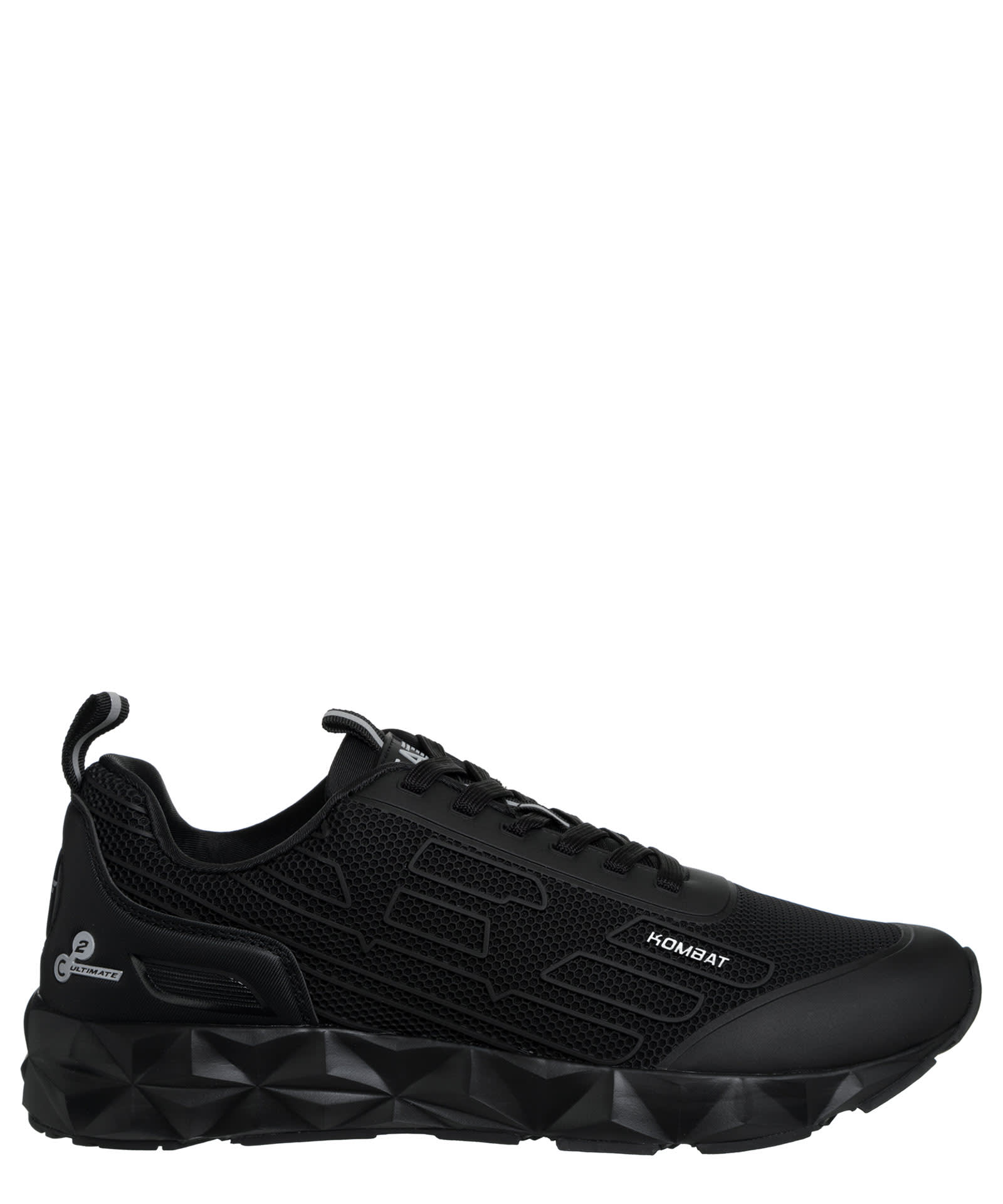 Ea7 Logo Sneakers In Nero