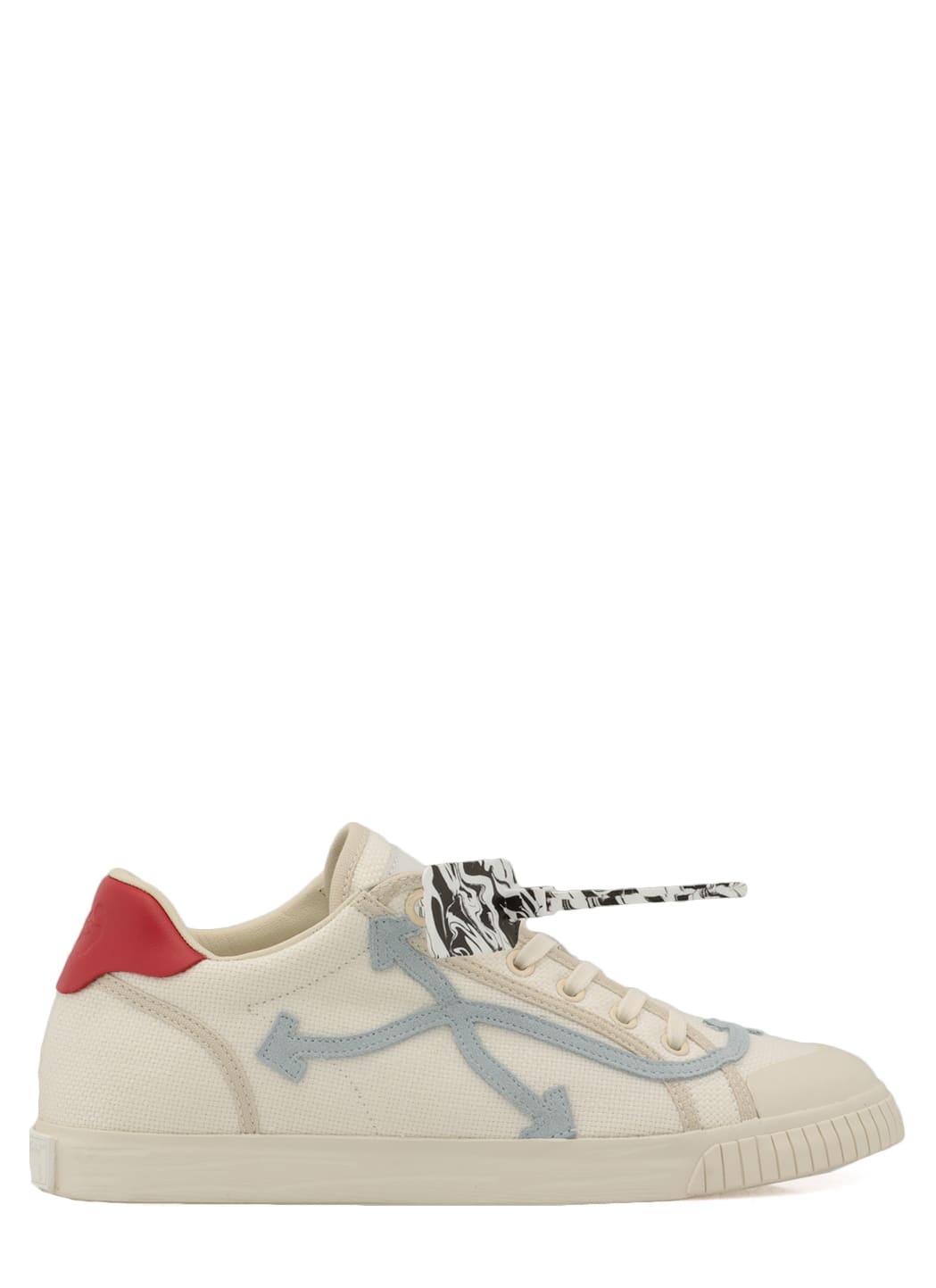 OFF-WHITE LEATHER AND FABRIC SNEAKER,OMIA213S21FAB001 NEW LOW VULCAN CANVAS0140