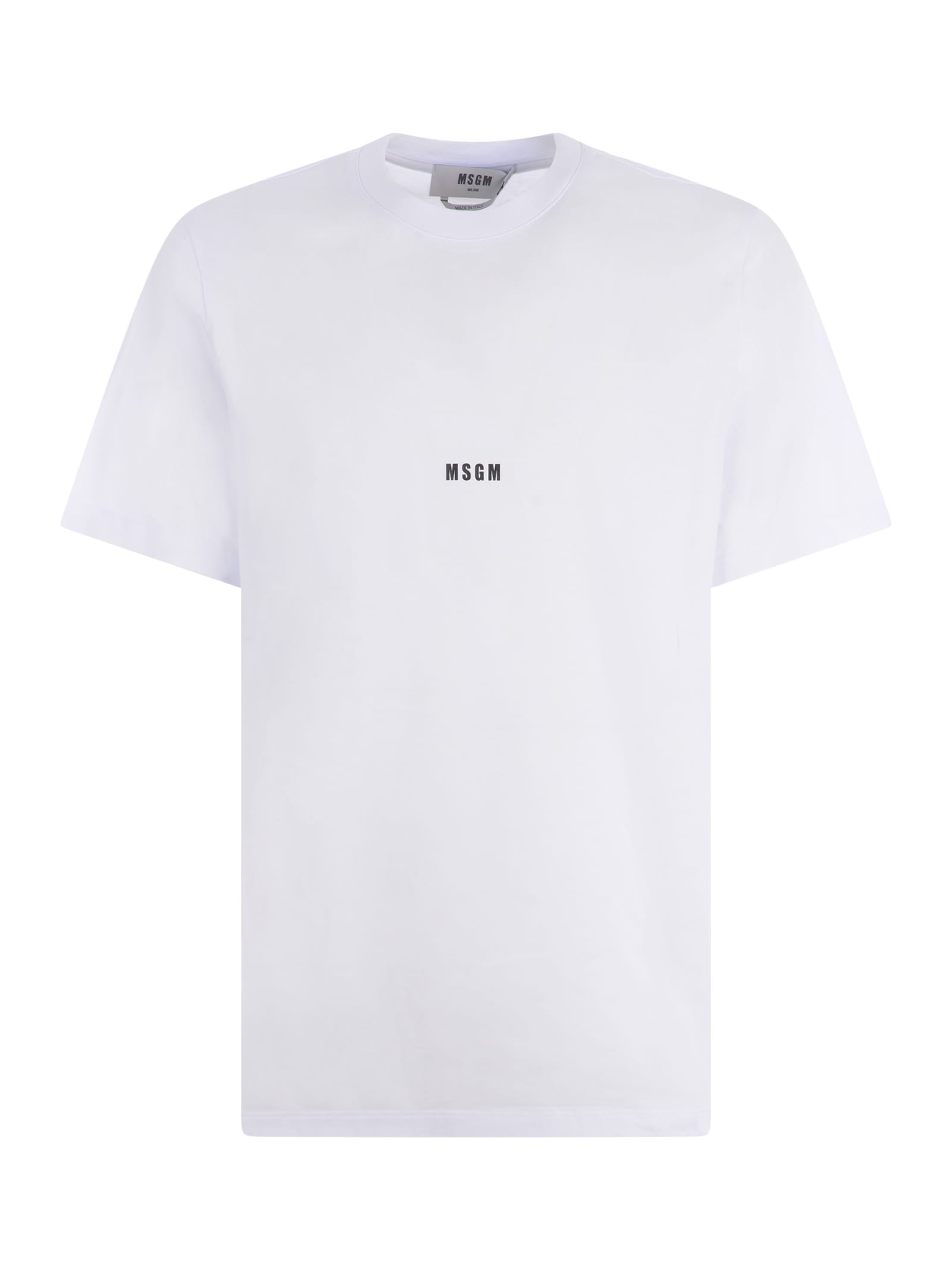 Shop Msgm T-shirt  Made Of Cotton In Bianco