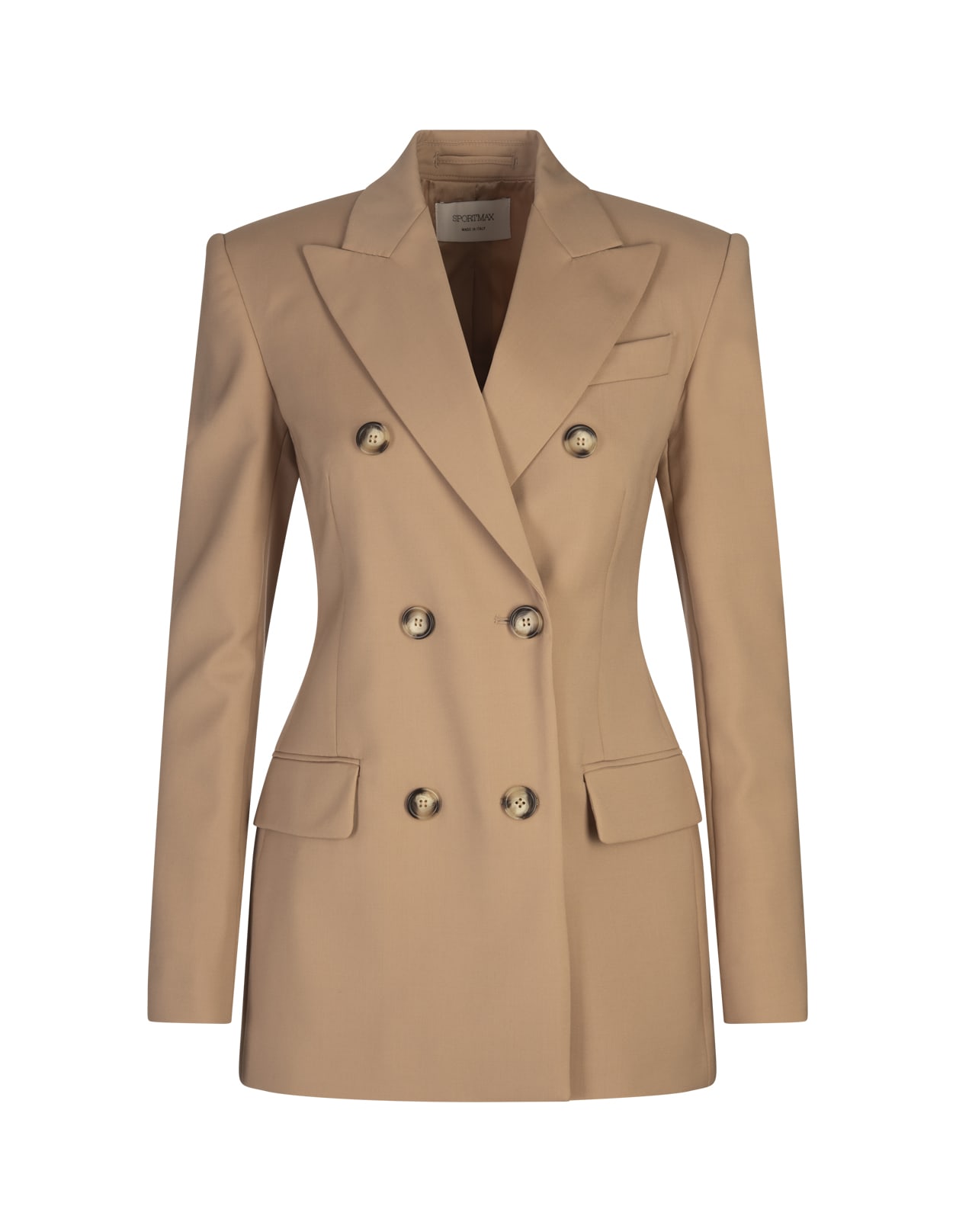 Shop Sportmax Beige Adamo Blazer In Brown