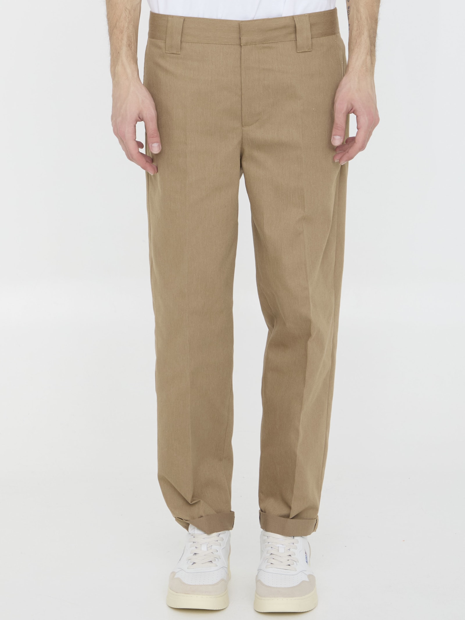 Shop Golden Goose Chino Pants In Khaki/beige