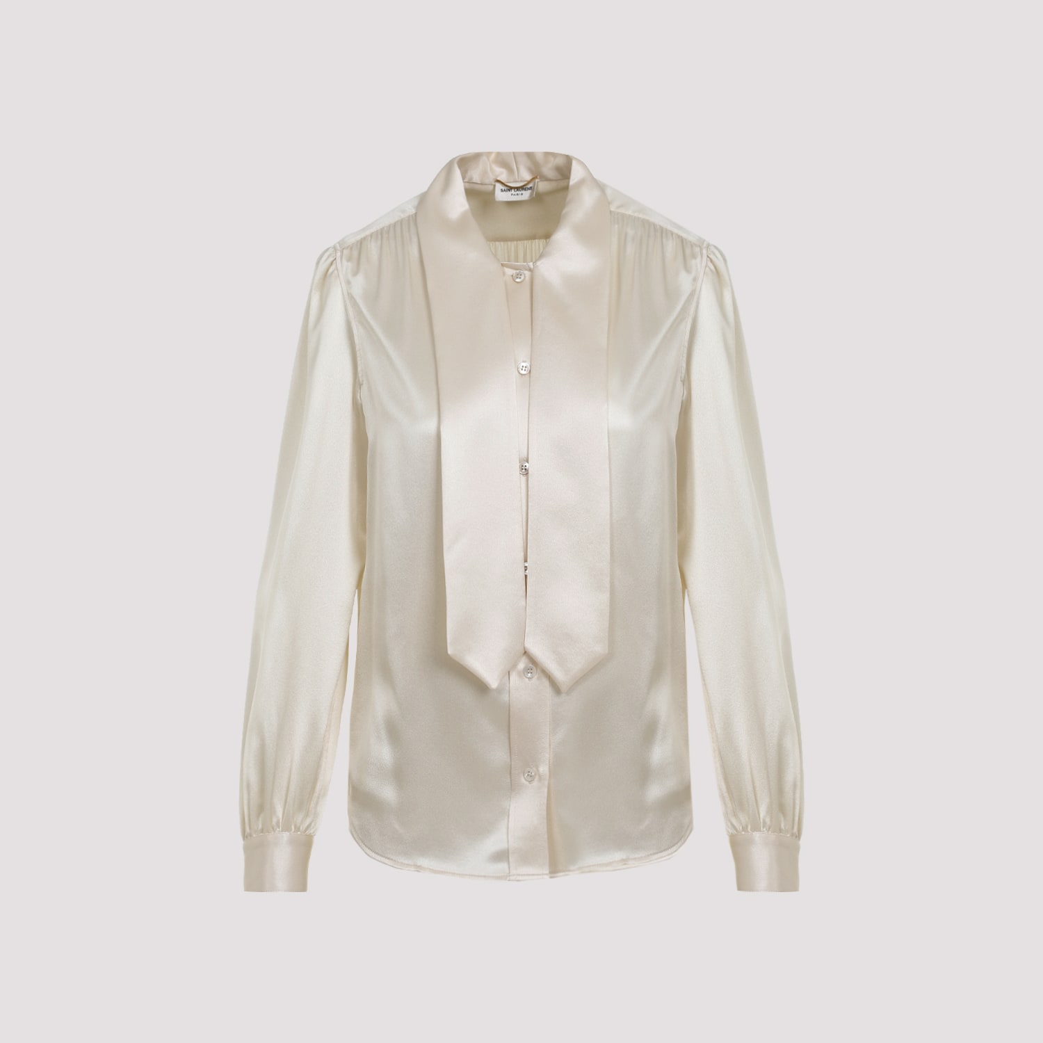 Shop Saint Laurent Blouse In Craie