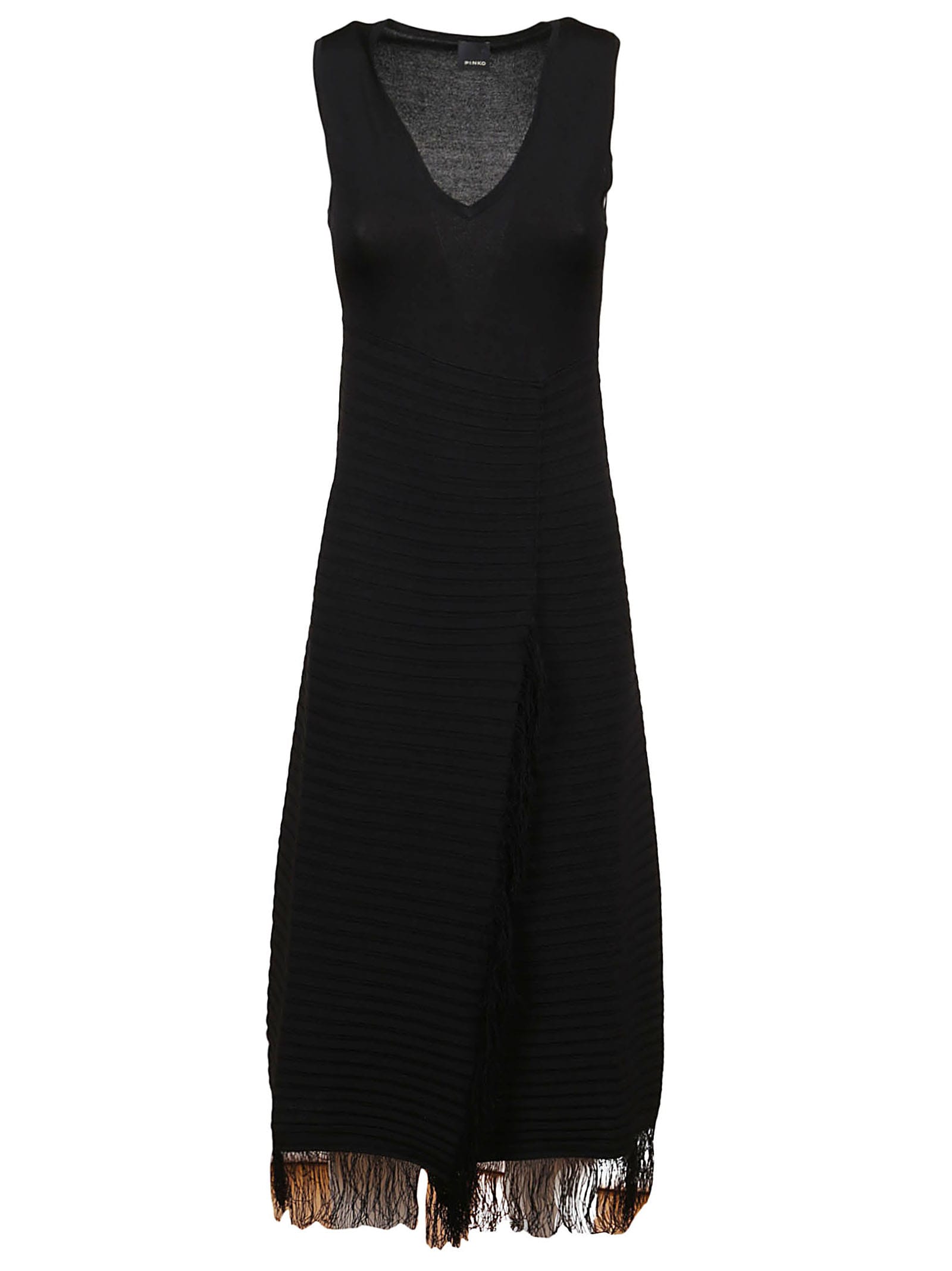 Photo of  Pinko Black Viscose Dress- shop Pinko Dresses online sales