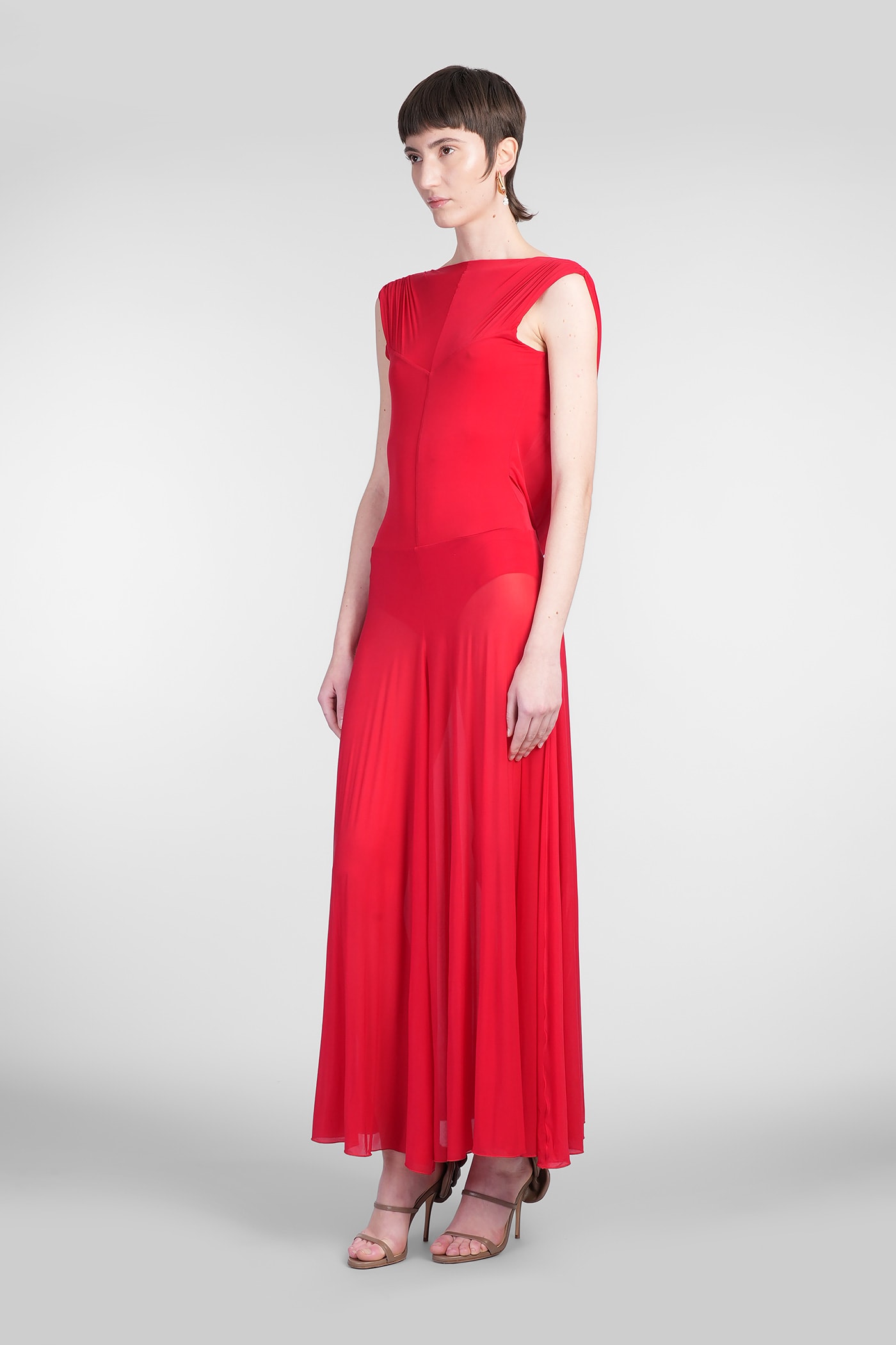 Magda Butrym Dress 11 In Red Polyamide Polyester