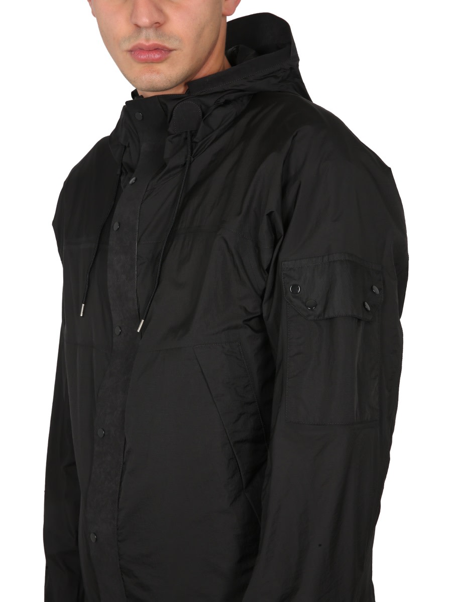 Ten C Combo Bonded Anorak Jacket In Black