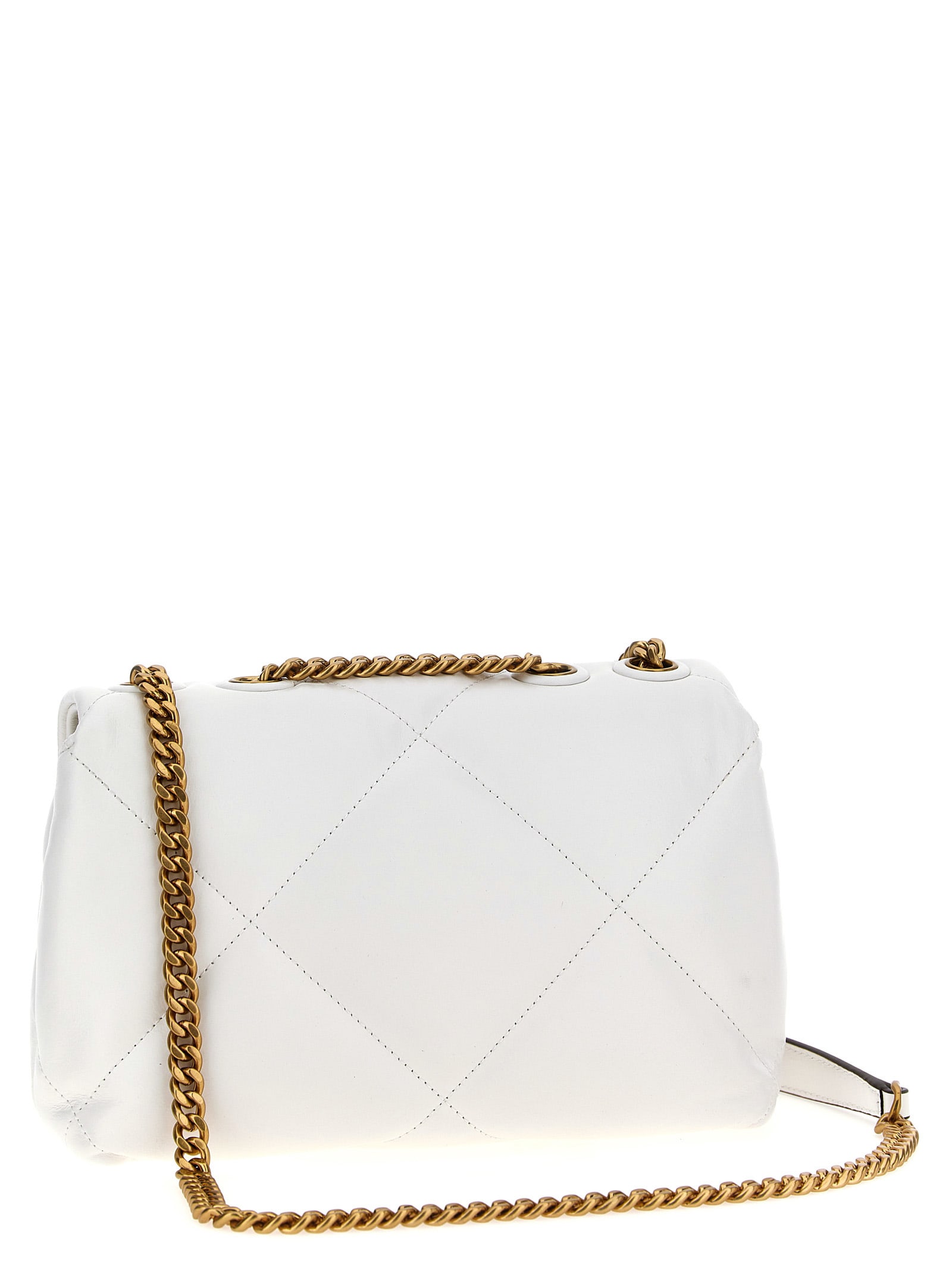 Shop Tory Burch Kira Diamond Quilt Small Shoulder Bag In White