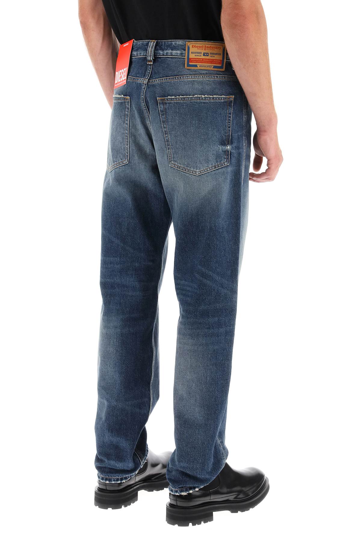 Shop Diesel D-macs Loose Jeans With Straight Cut In Denim (blue)