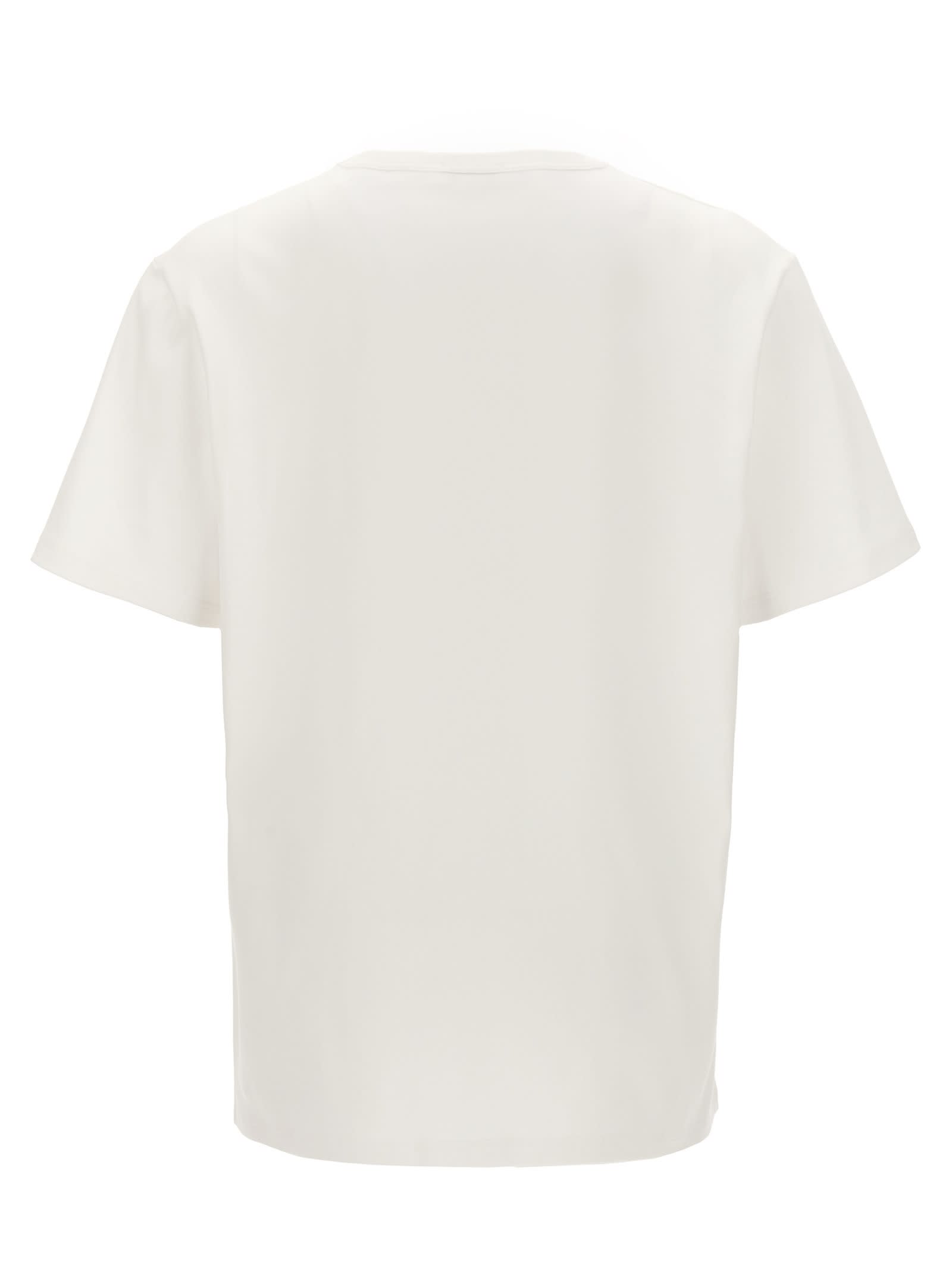 Shop Alexander Mcqueen Embroidery Logo Print T-shirt In White