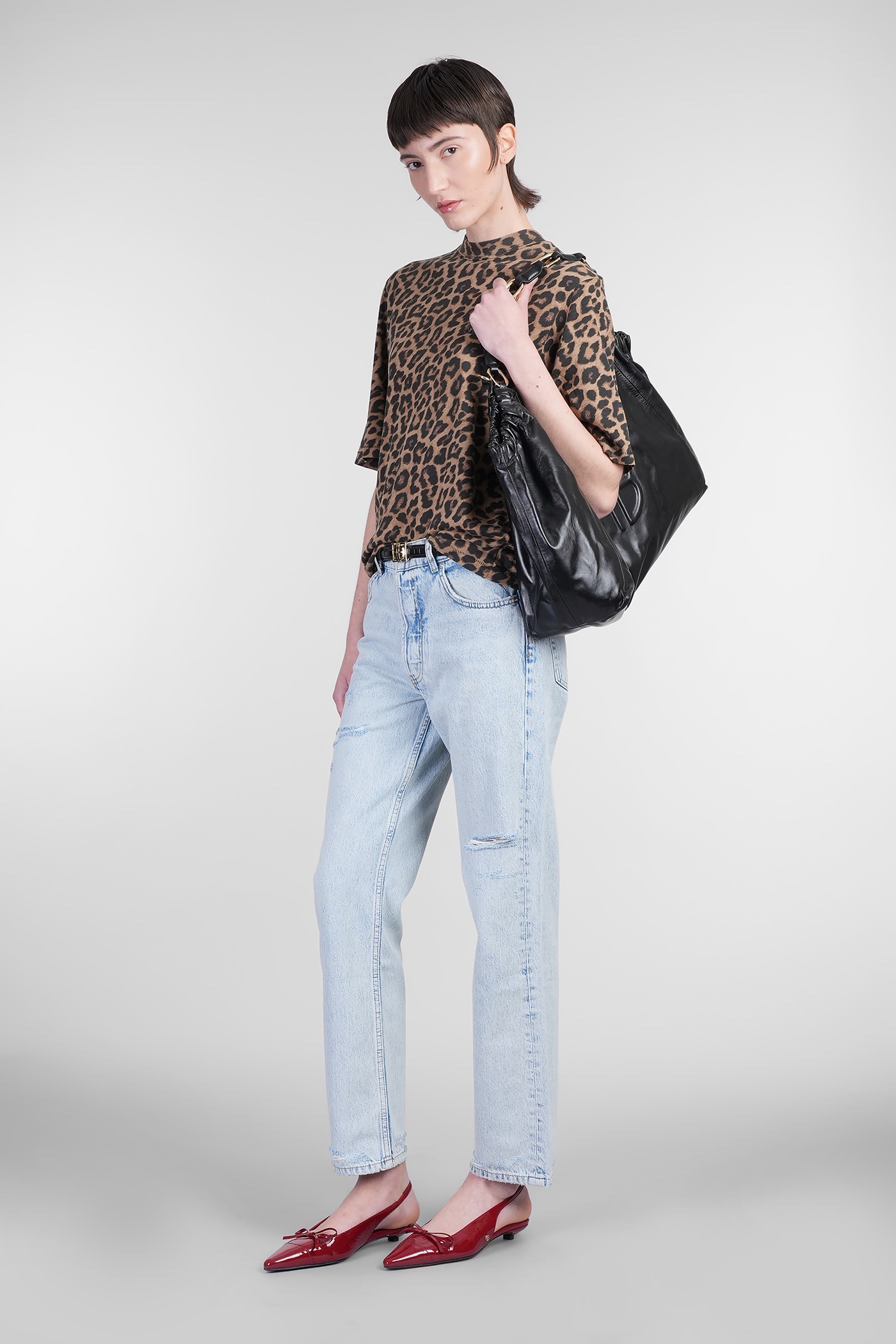 Shop Anine Bing Kate Jeans In Blue Cotton