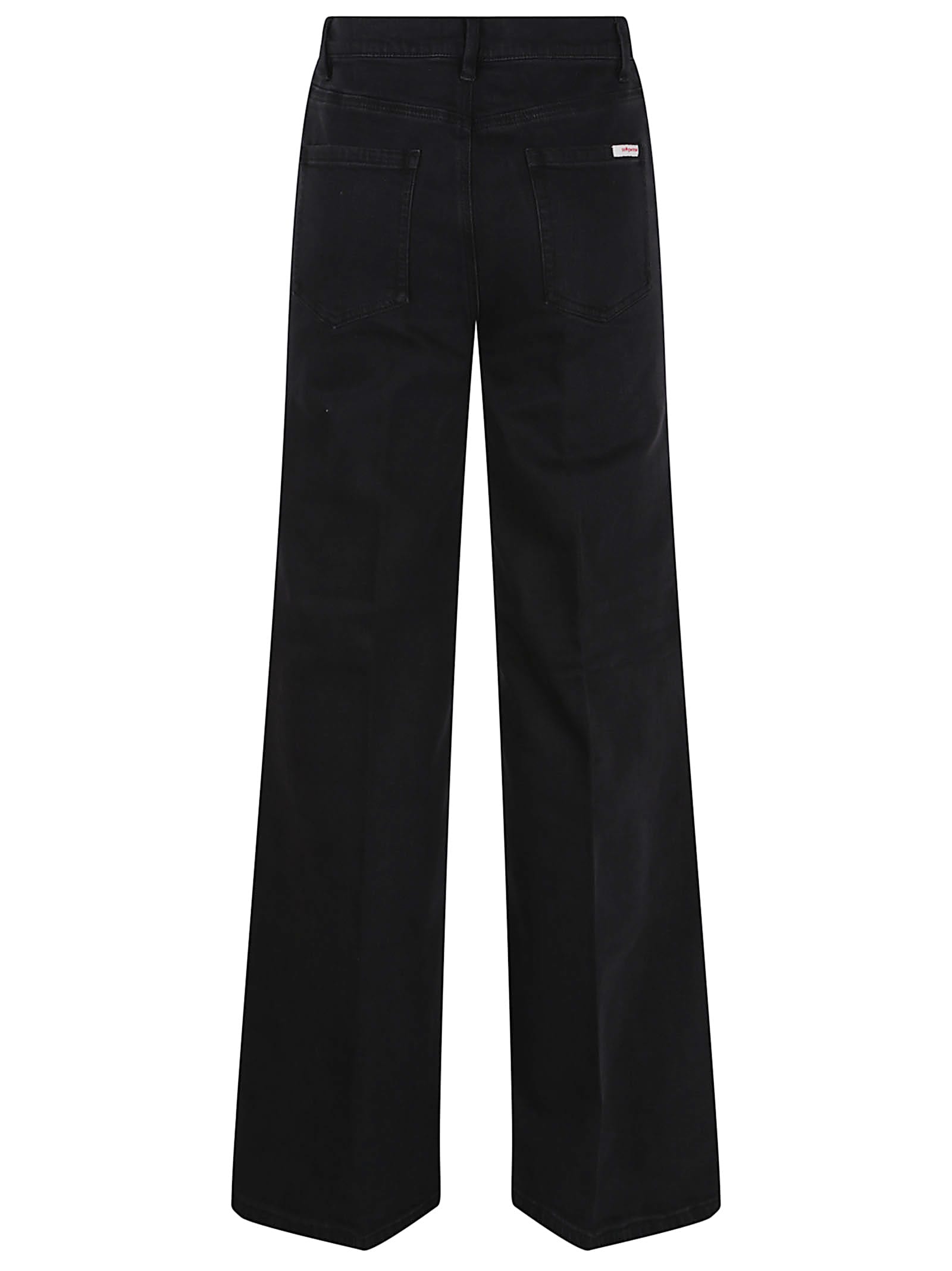 Self-portrait Black Flared Jeans Pf25829pb Black In Black