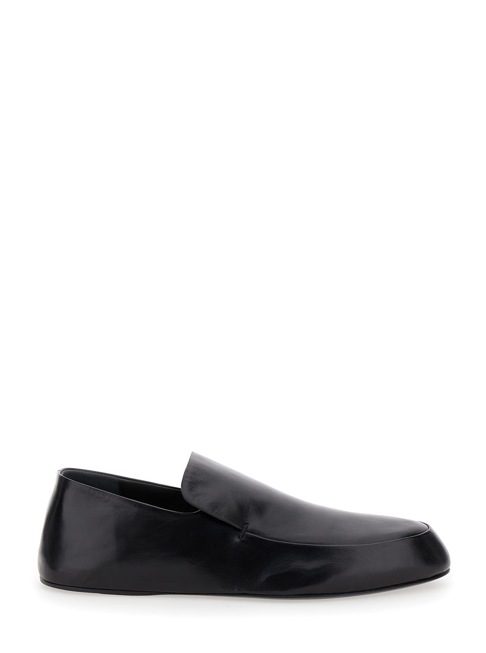 Black Leather Tripon Loafers