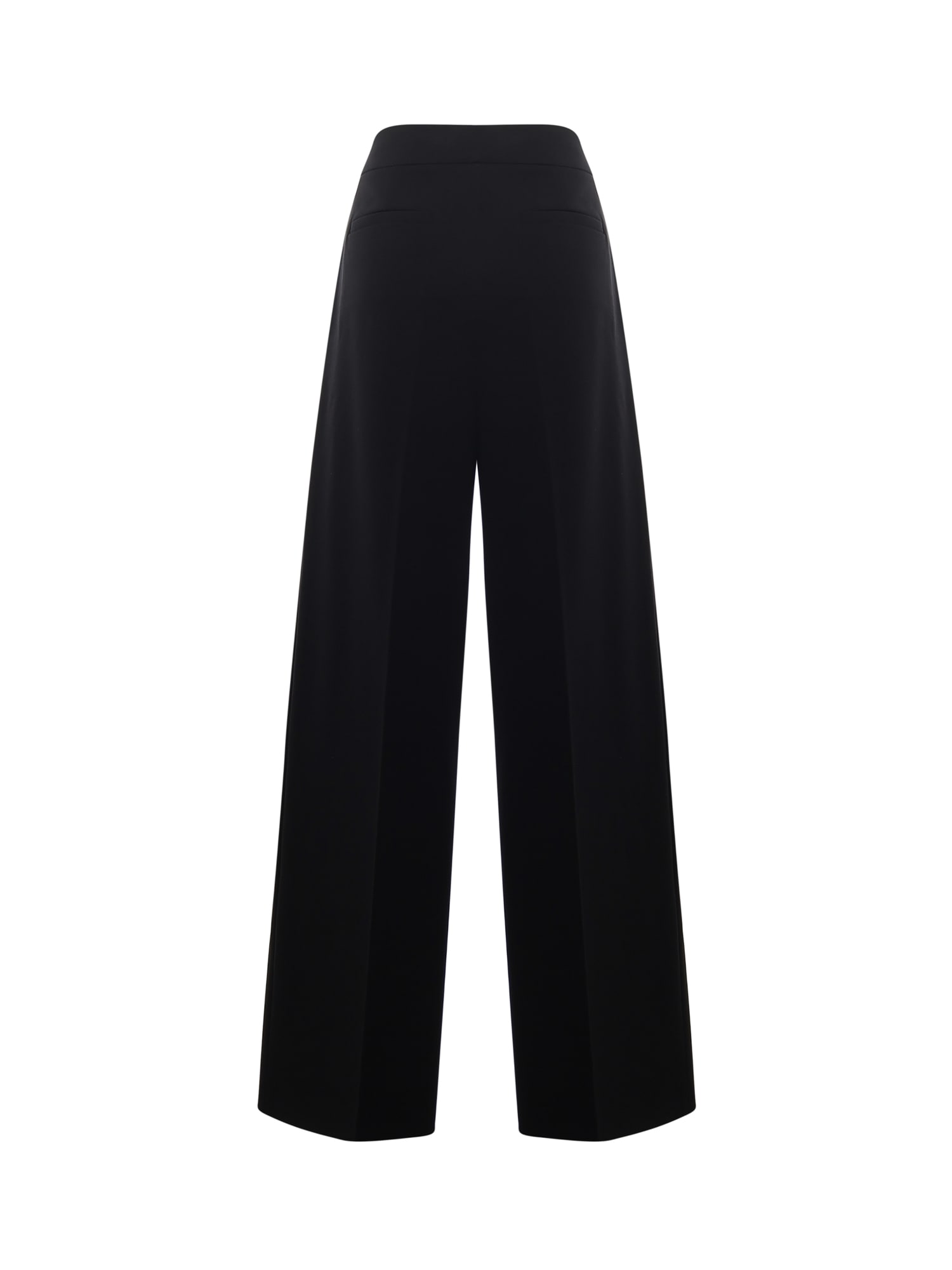 Genny Tailored Palazzo Trousers With X Detail In Black