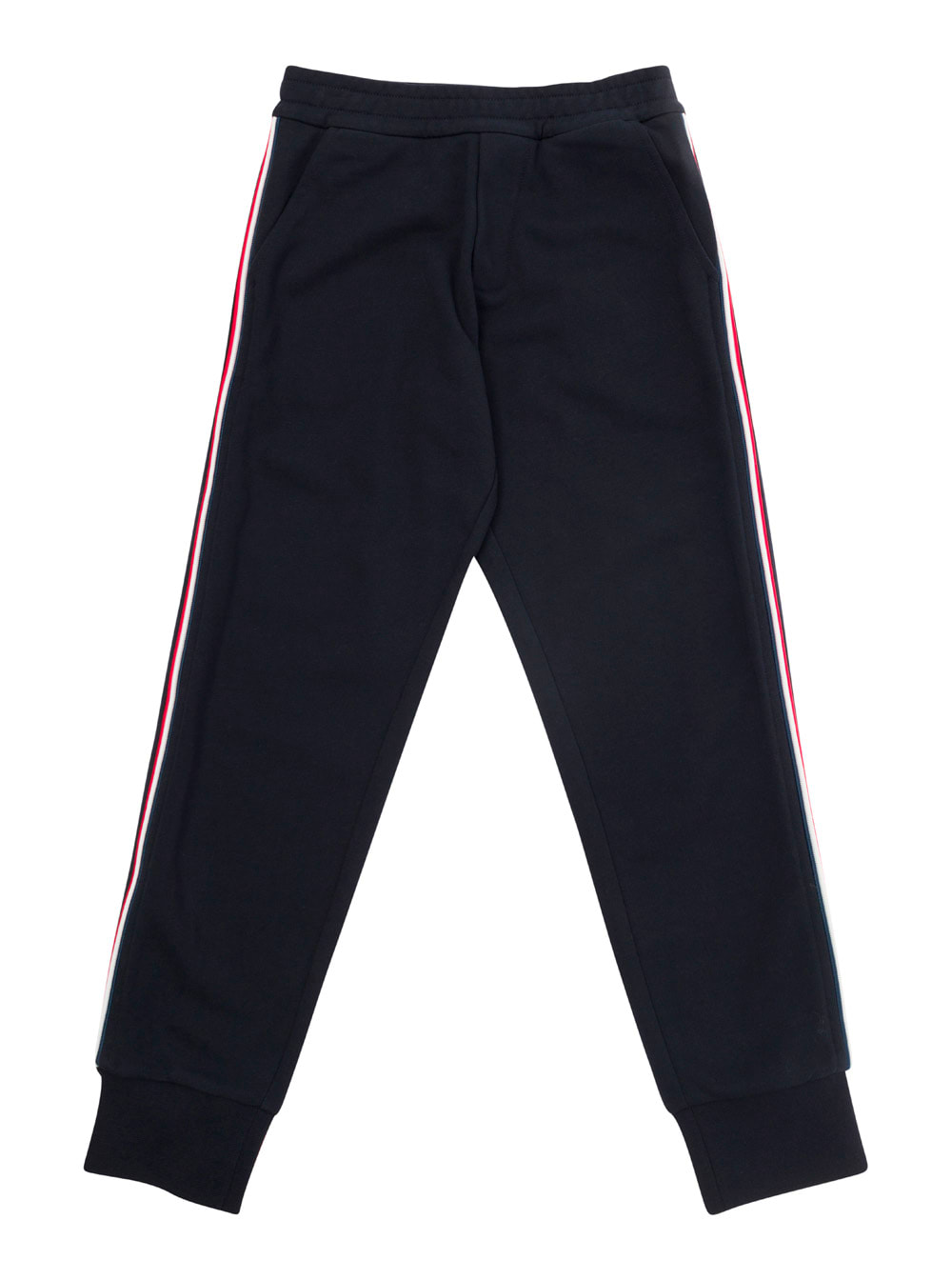 Moncler Joggers With Contrast Bands In Blu
