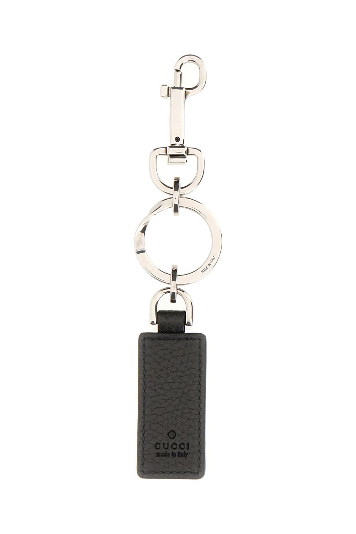 Gucci Metal And Leather Key Ring