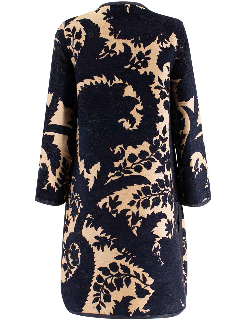 Shop Etro Coat In Multicolor On Blue Base