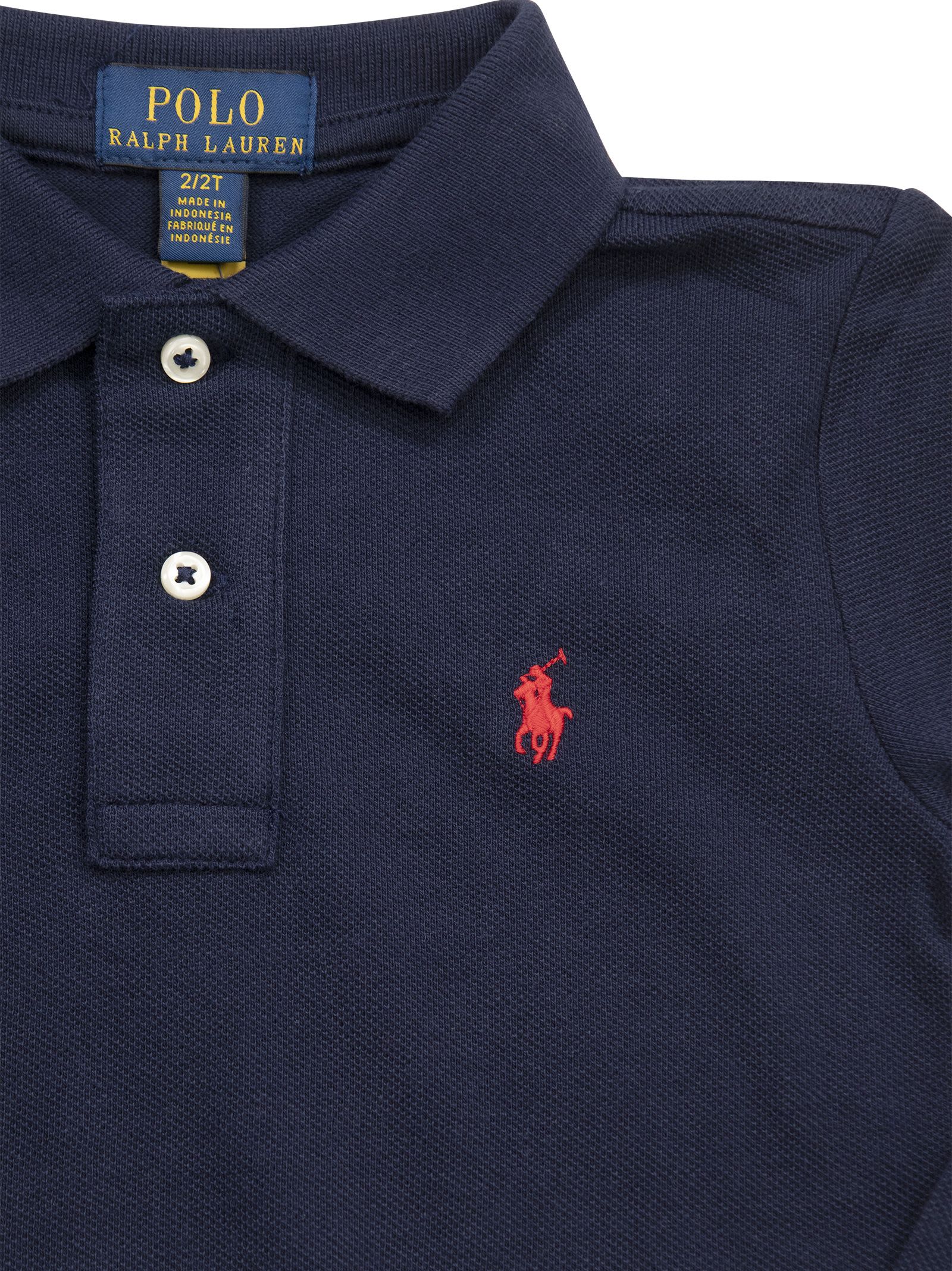 Shop Polo Ralph Lauren Long-sleeved Pique Polo Shirt In Navy