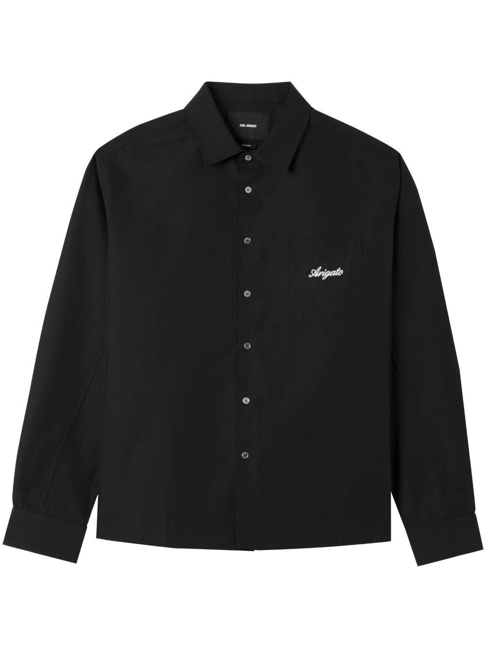 Shop Axel Arigato Flow Overshirt In Black