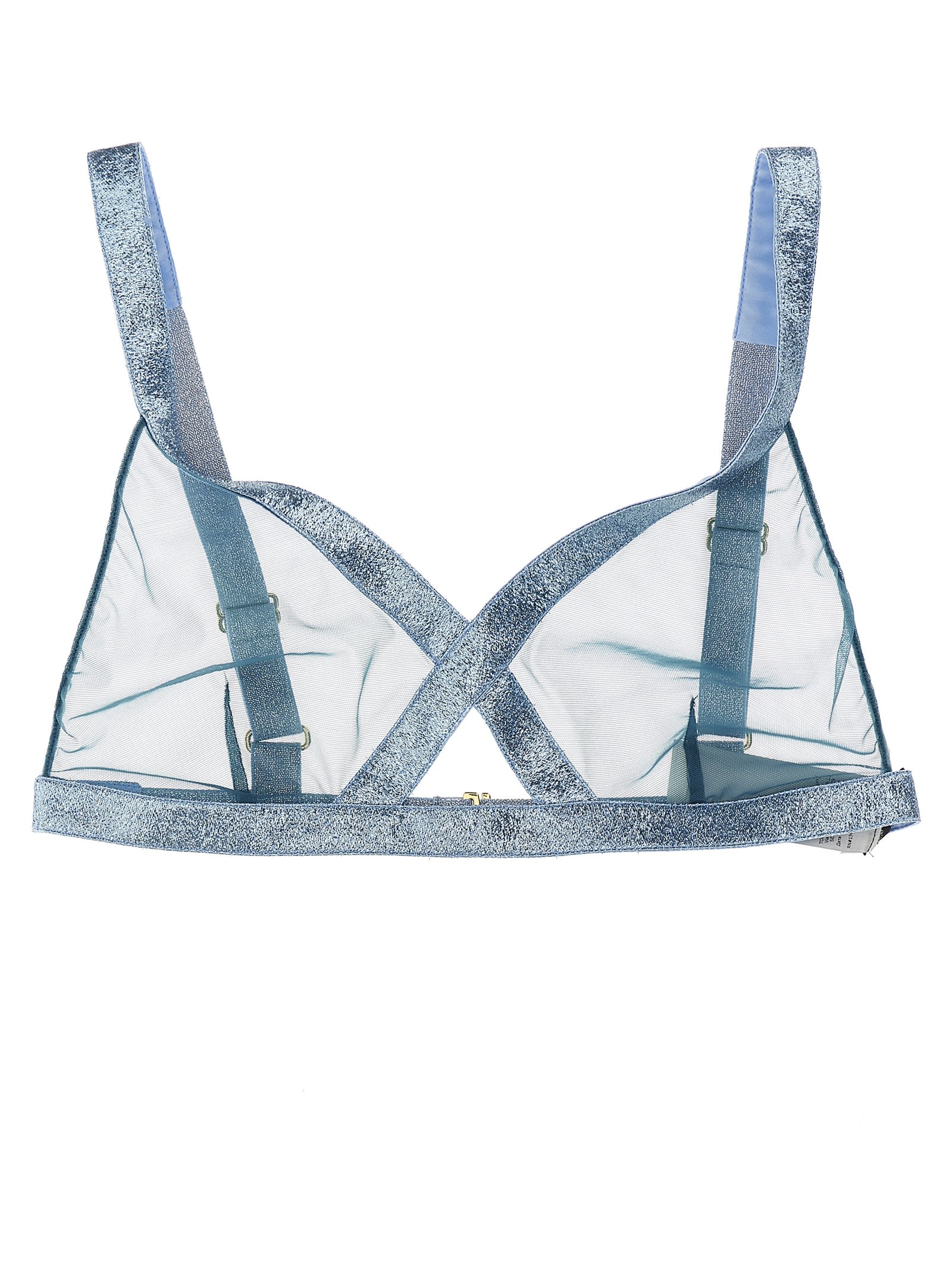 Shop Tom Ford Iridescent Sable Tulle Top In Light Blue