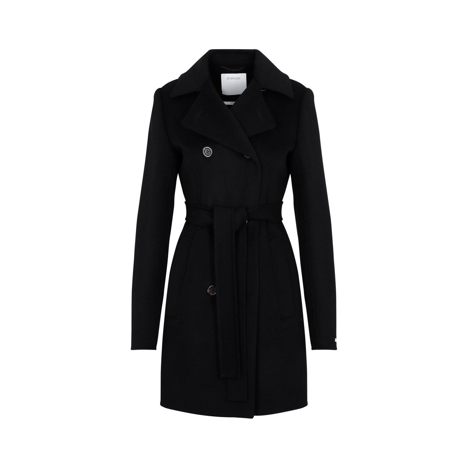 Shop Sportmax Gong Trench In Black
