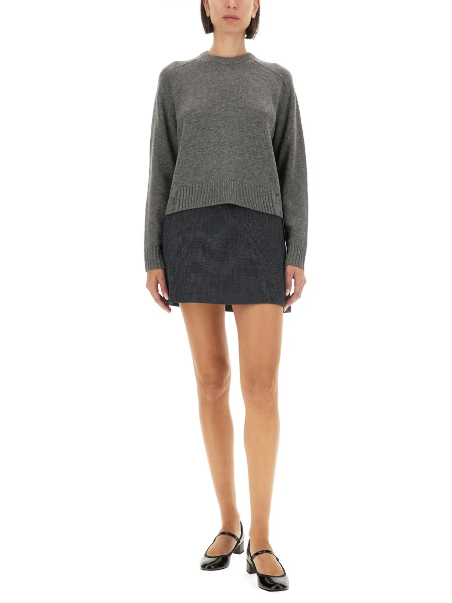 Shop Theory Cashmere Sweater In Grey