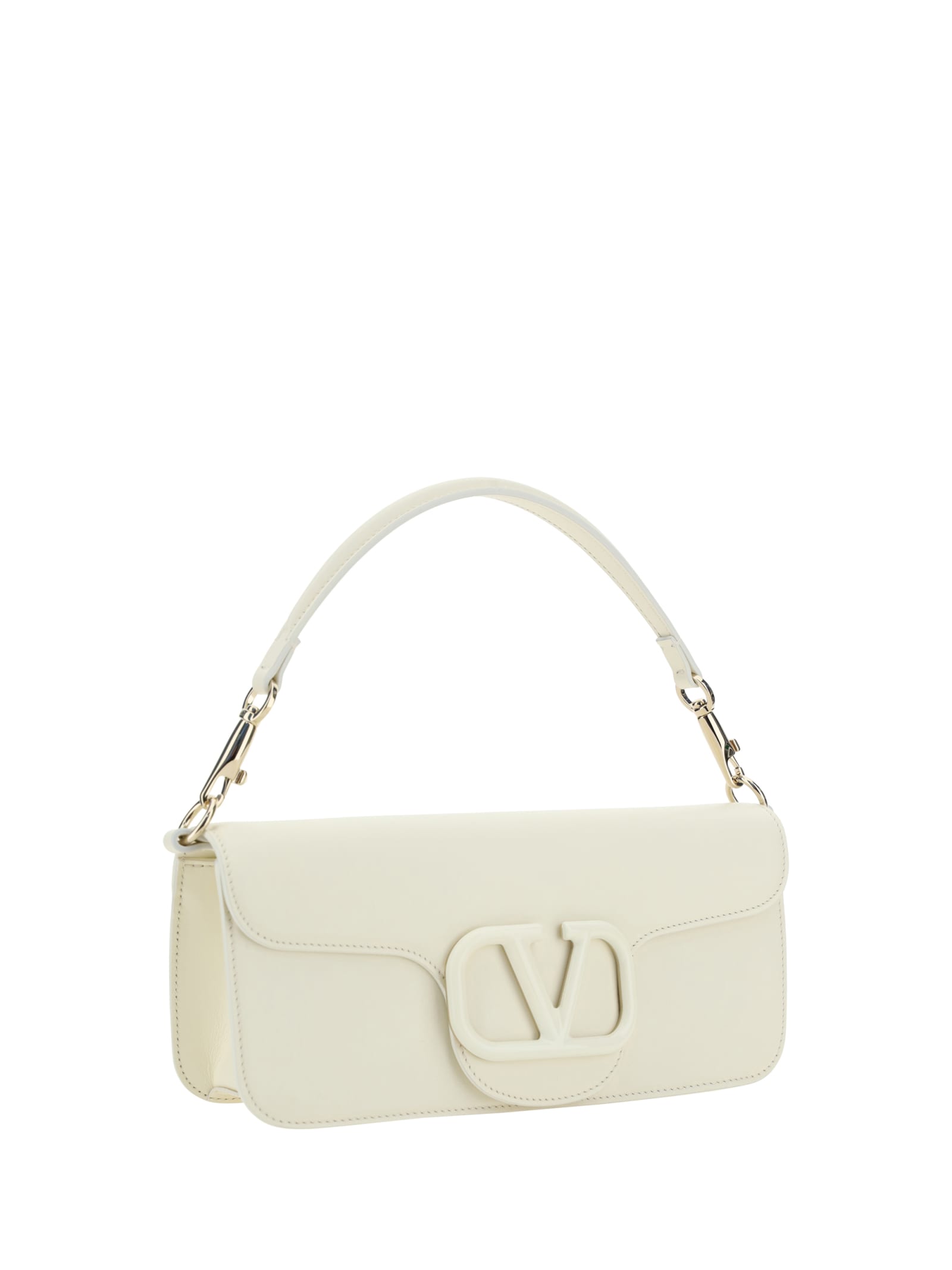 Shop Valentino Garavani Locò Handbag In Ivory