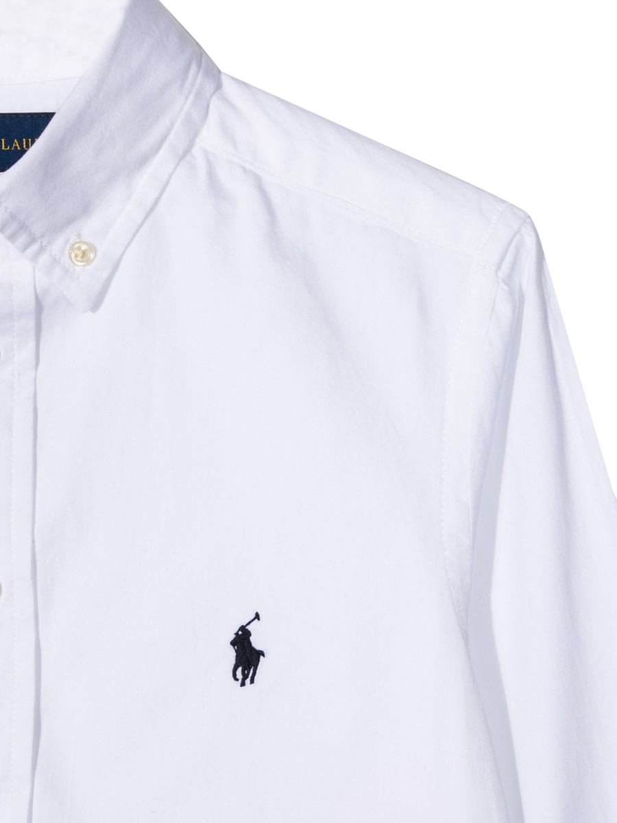 Shop Polo Ralph Lauren Camicia M/l Slim Fit In White