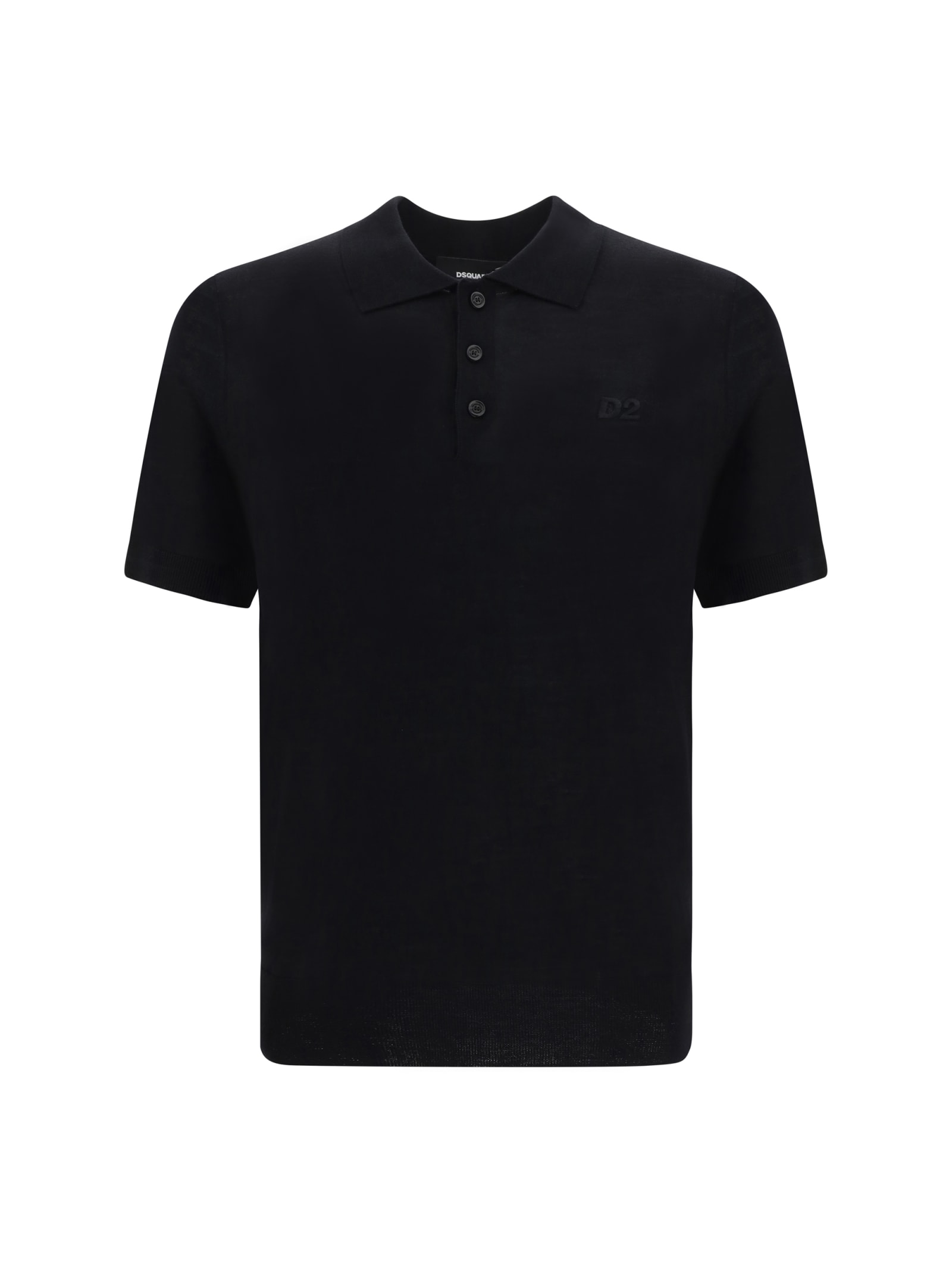 Shop Dsquared2 Polo Shirt In Black