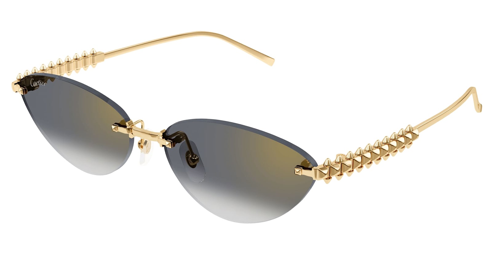 Cartier Clash De Ct0543s-001 - Gold Sunglasses In Gold